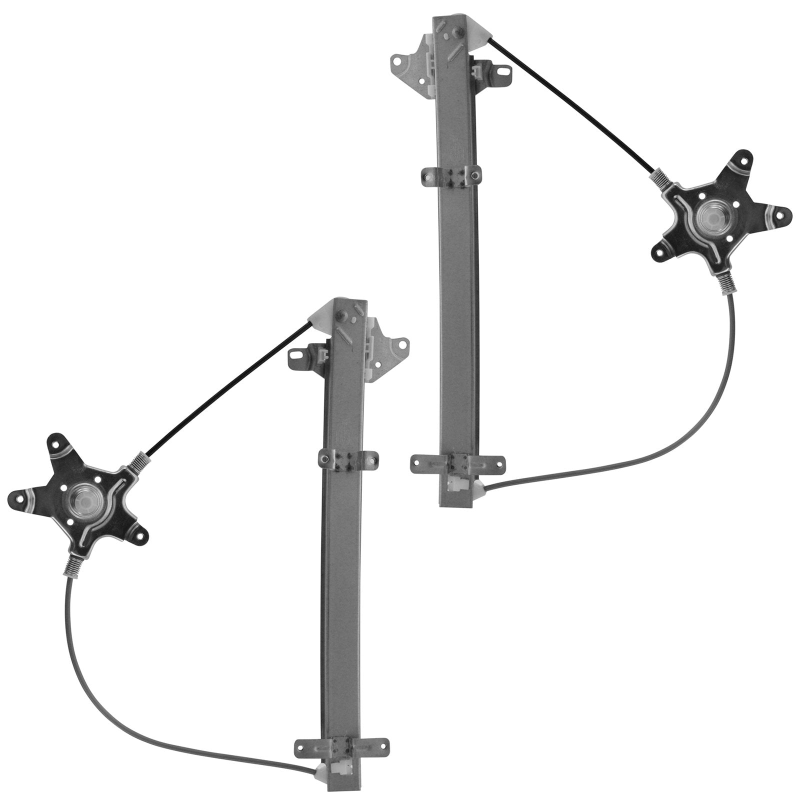 Trq Front Manual Window Regulator Set Compatible With 1998-2004 Nissan Frontier 2000-2004 Xterra