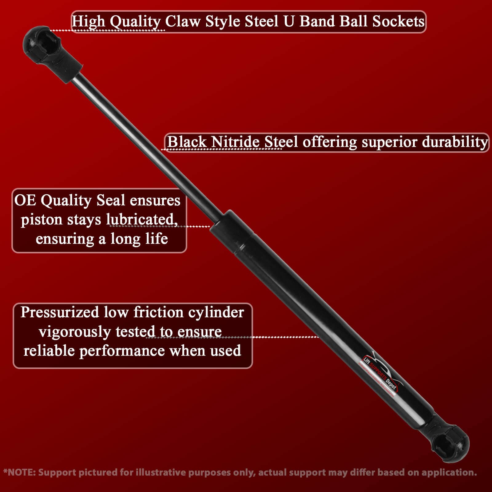 Lift Supports Depot Qty (2) Compatible With Lexus Is250C Is300C Is350C Convertible 2010 To 2015 Rear Trunk Lift Supports Shocks