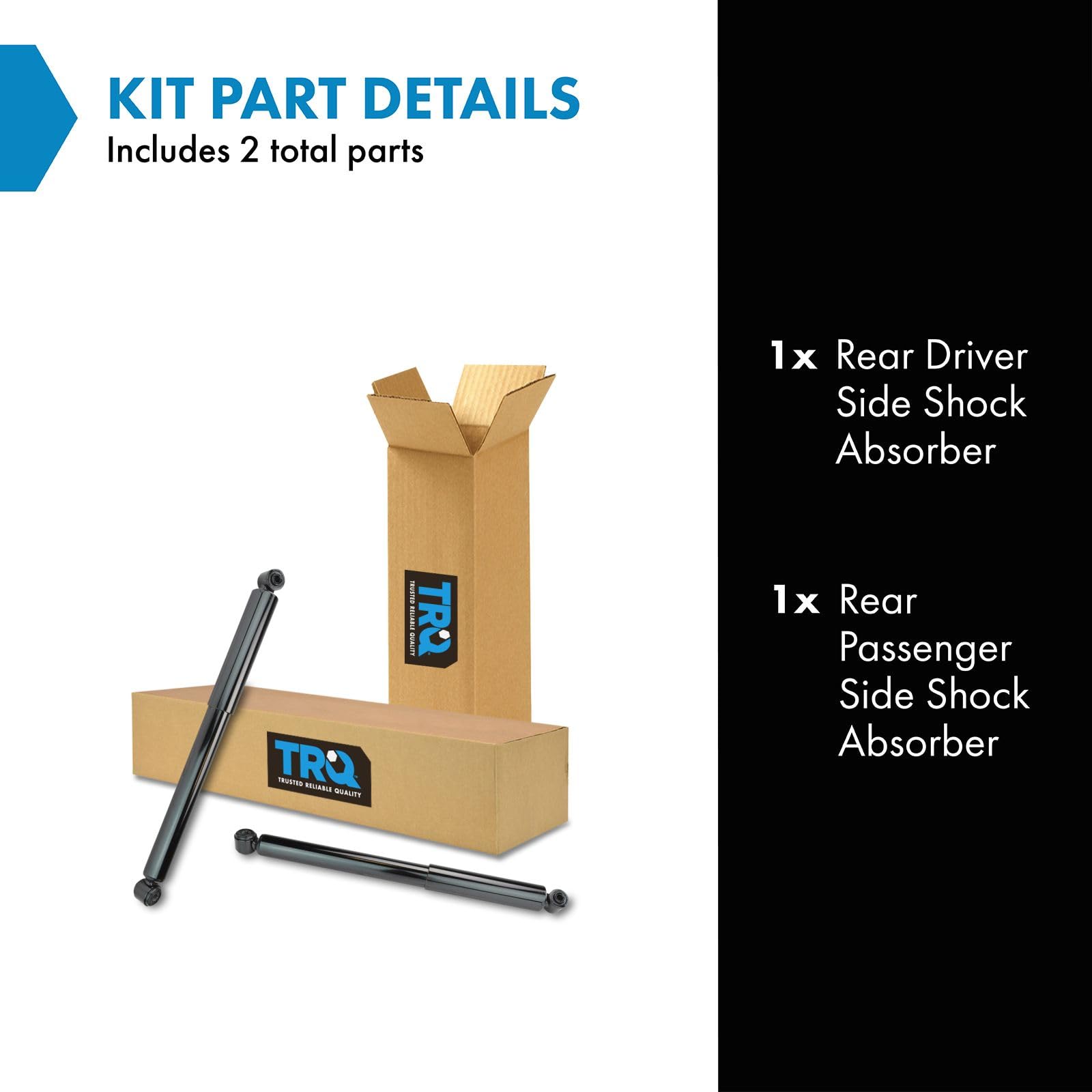 Trq Rear Shock Absorber Set Compatible With 2007-2009 Chrysler Aspen 2004-2009 Dodge Durango