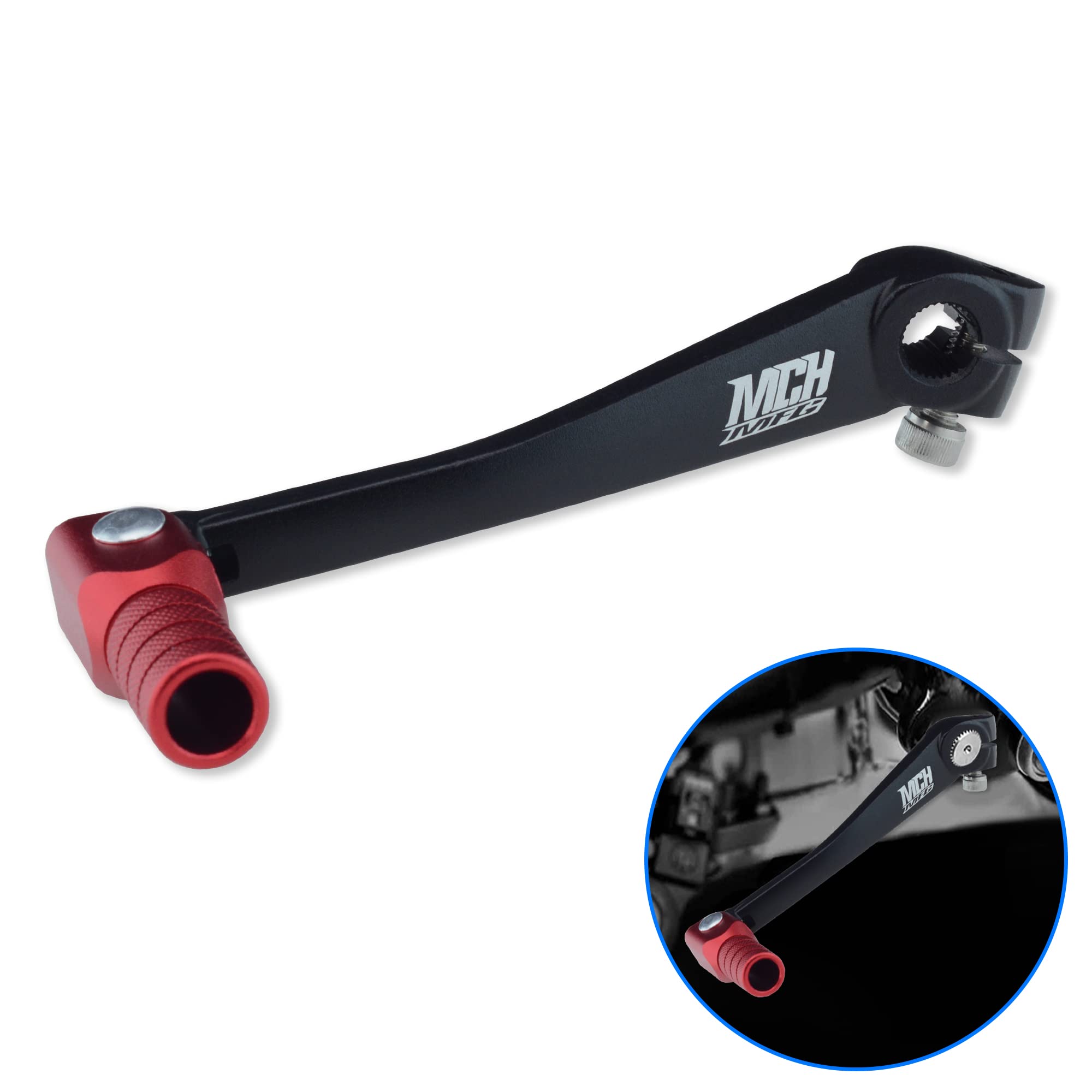 Mchmfgmotorcycle Hand Gear Lever Shifter Handle For 110Cc 125Cc 135Cc 150Cc 200Cc 250Cc Quad Dirt Bike Atv Buggy Black