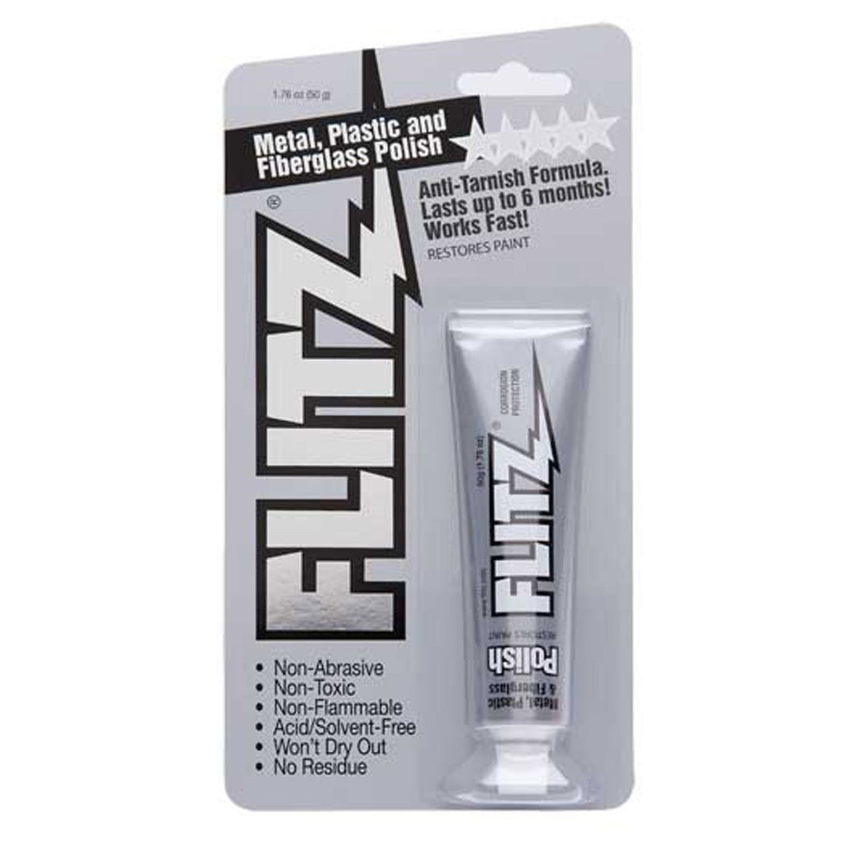 Flitz, Small Bp 03511 Metal, Plastic And Fiberglass Polish With Paint Restorer, 1.76-Ounce, White