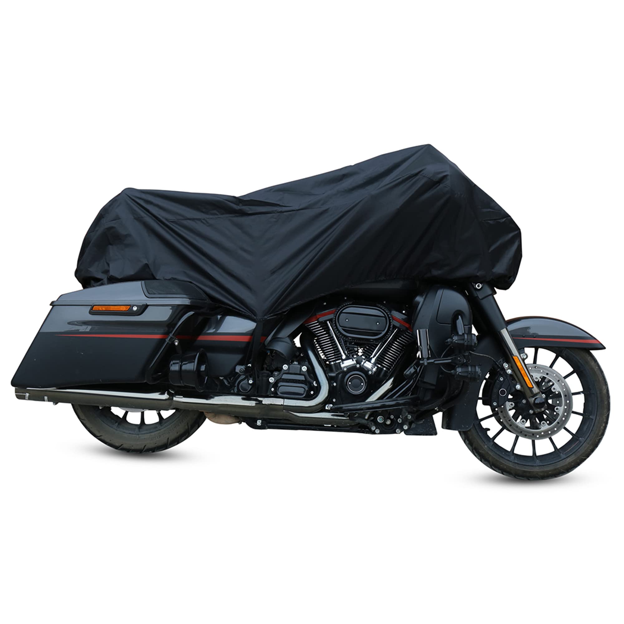 X Autohaux Motorcycle Cover Lightweight Half Cover Outdoor Waterproof Rain Dust Protector Black L Fits Most Sport Adventure Tour