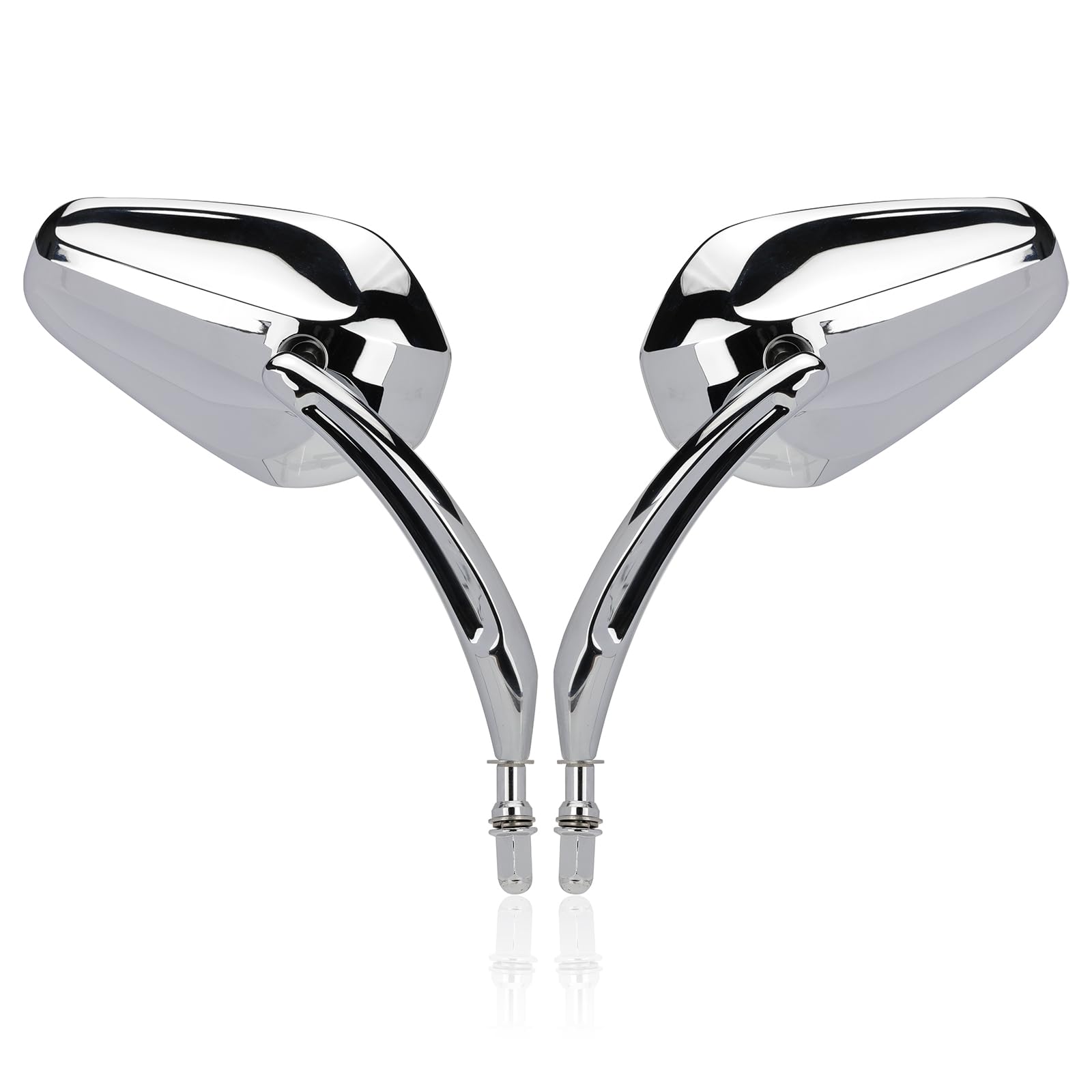 Vg Moto Motorcycle Rearview Mirror Side Mirrors 360 Degree Chrome Replacement For Harley Softail Dyna Sportster Xl 883 1200 Elec