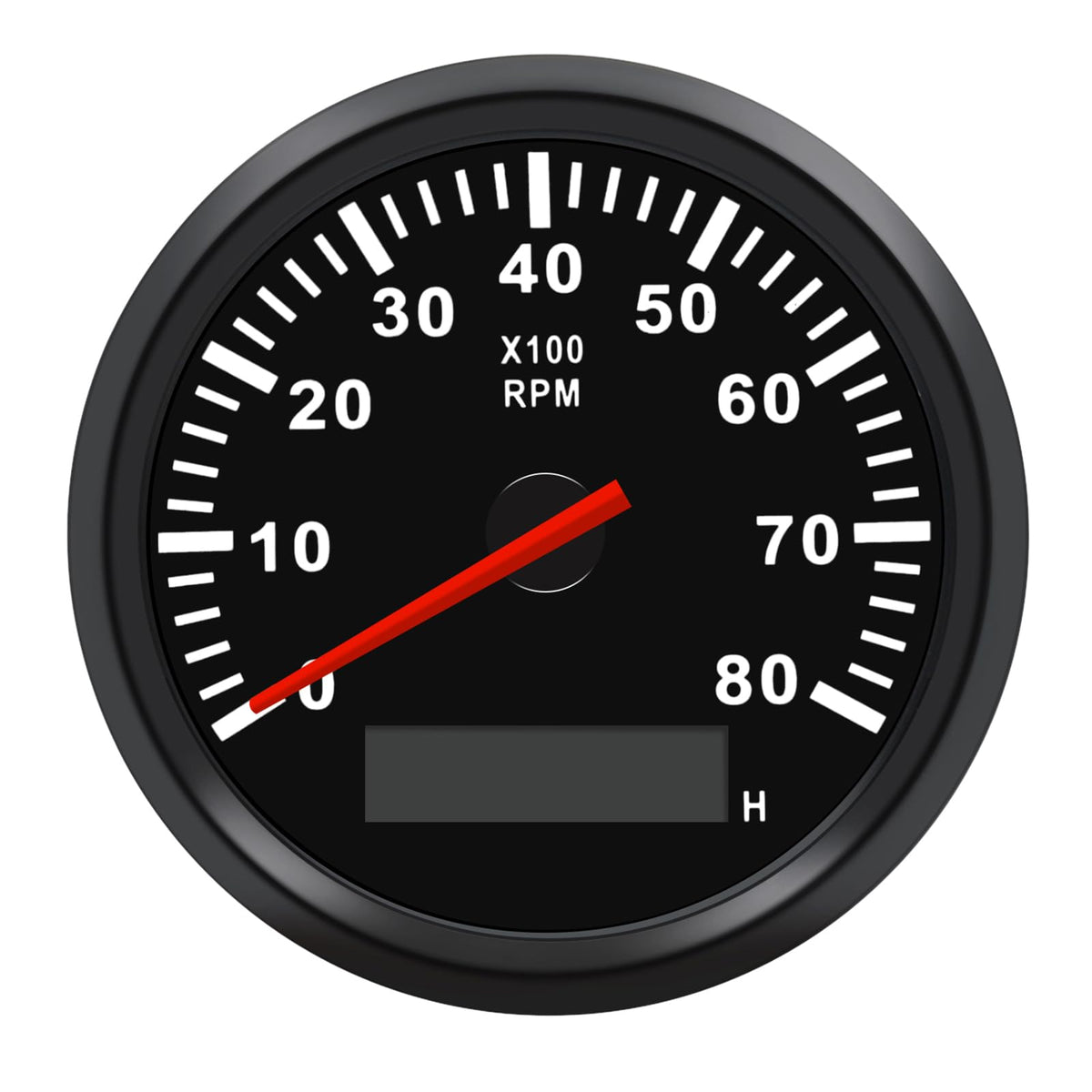 Geloo 85MM Boat RPM Tachometer - Waterproof Outboard Tachometer 0-8000RPM Tacho Meter for Car Truck Marine Diesel Gasoline Engin