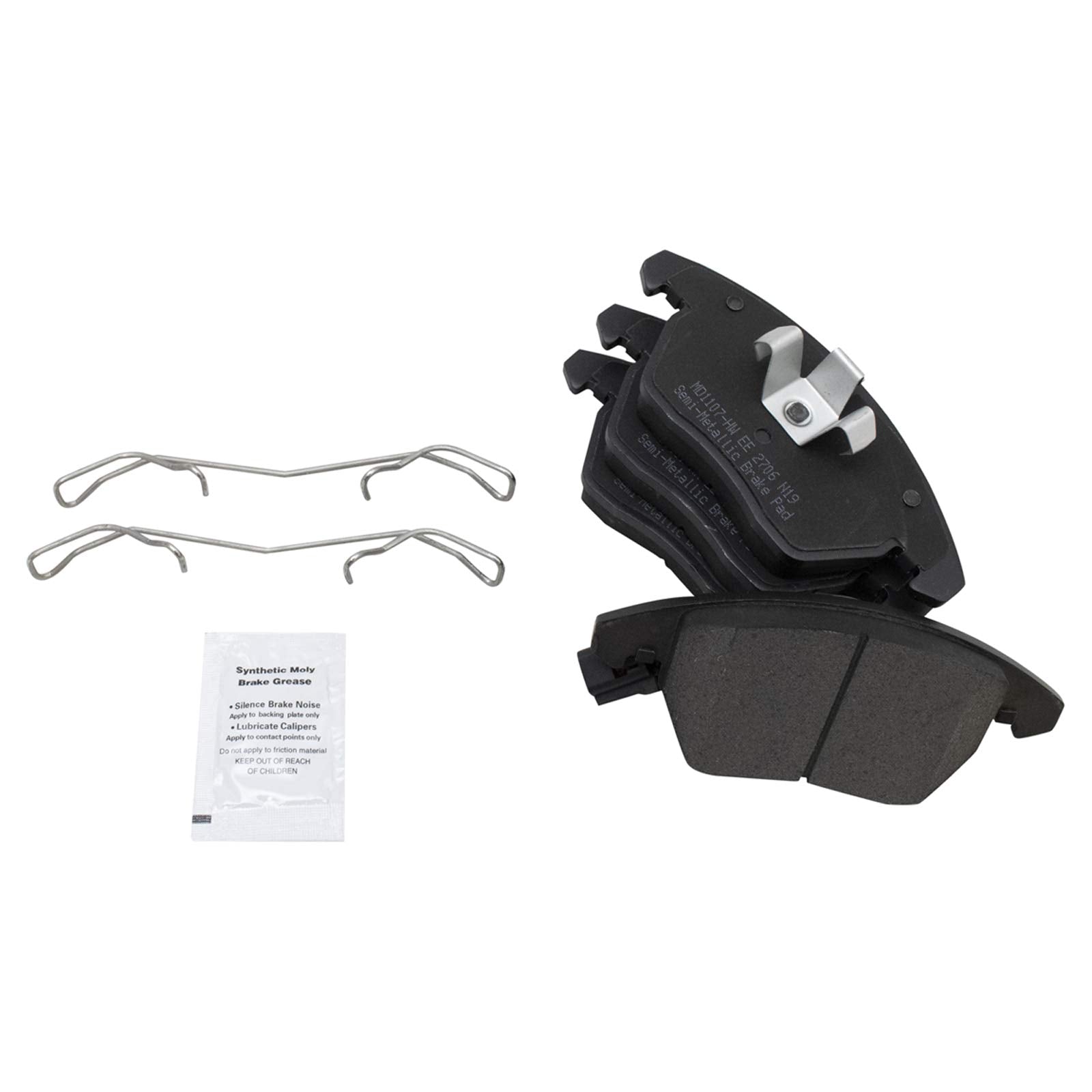 Trq Front Brake Pad & Rotor Kit Brake Pads Brake Rotor Semi-Metallic Premium G-Coated Compatible With 2011 Audi A3 Quattro 2013