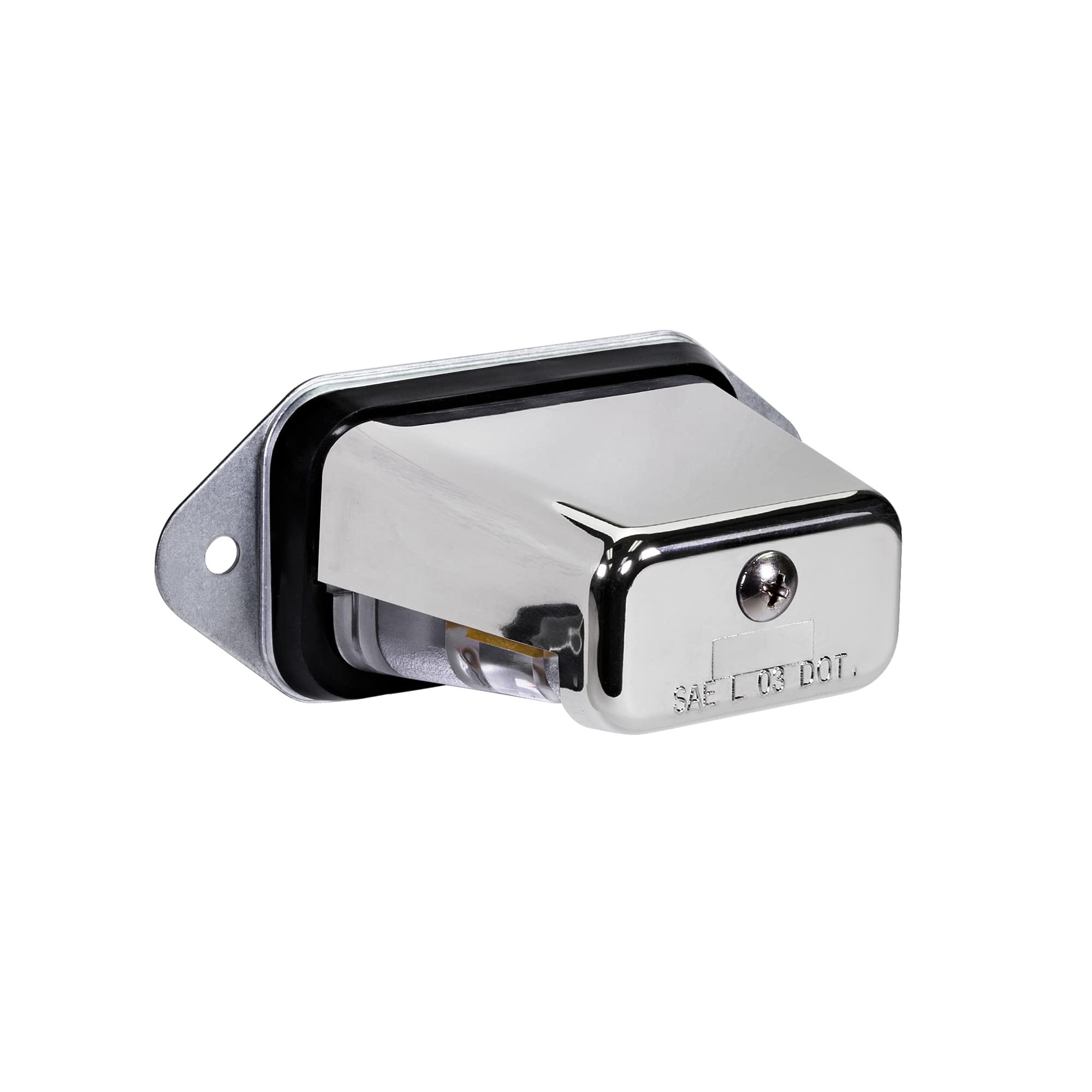True Mods Chrome Boat Trailer Led License Plate Light [Surface Mount] [Dot Fmvss 108] [Sae L] [Waterproof] [12V Dc] Universal Su