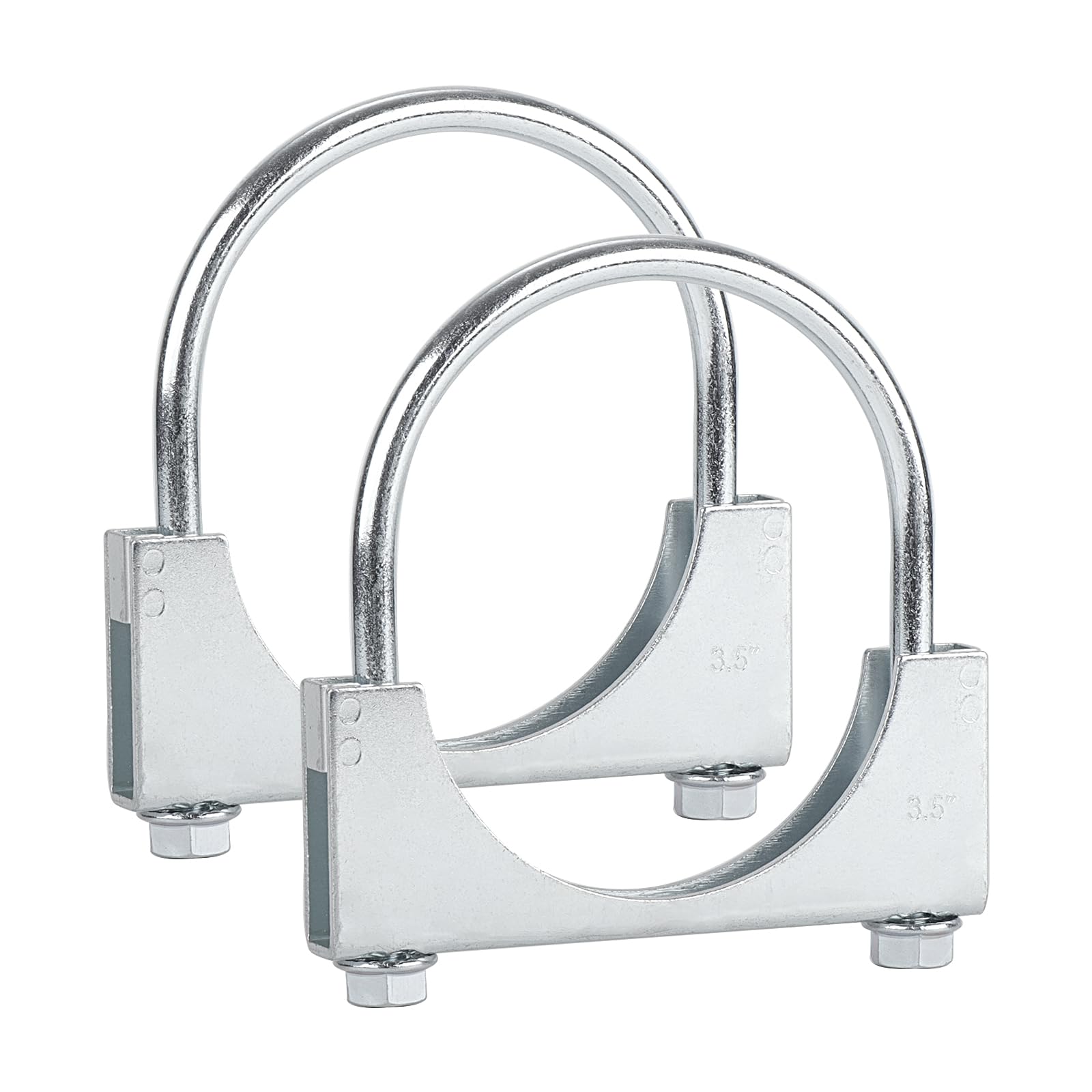 Lcgp 3.5'' Heavy Duty U Bolt Clamps Saddle Type Anti-Corrosion 2 Pack Muffler Clamps