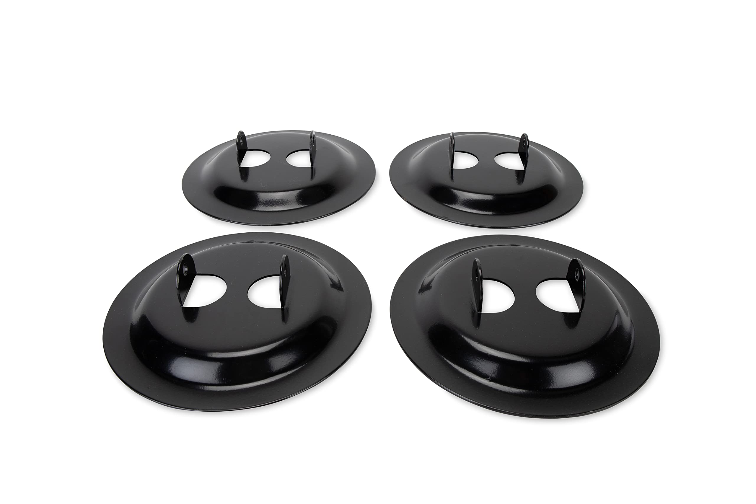 Camco Heavy-Duty Rv Stabilizing Jack Base Pads - Provides Greater Jack Stability - Made Of Black Powder-Coated Durable Steel - 4-Pack (57883)
