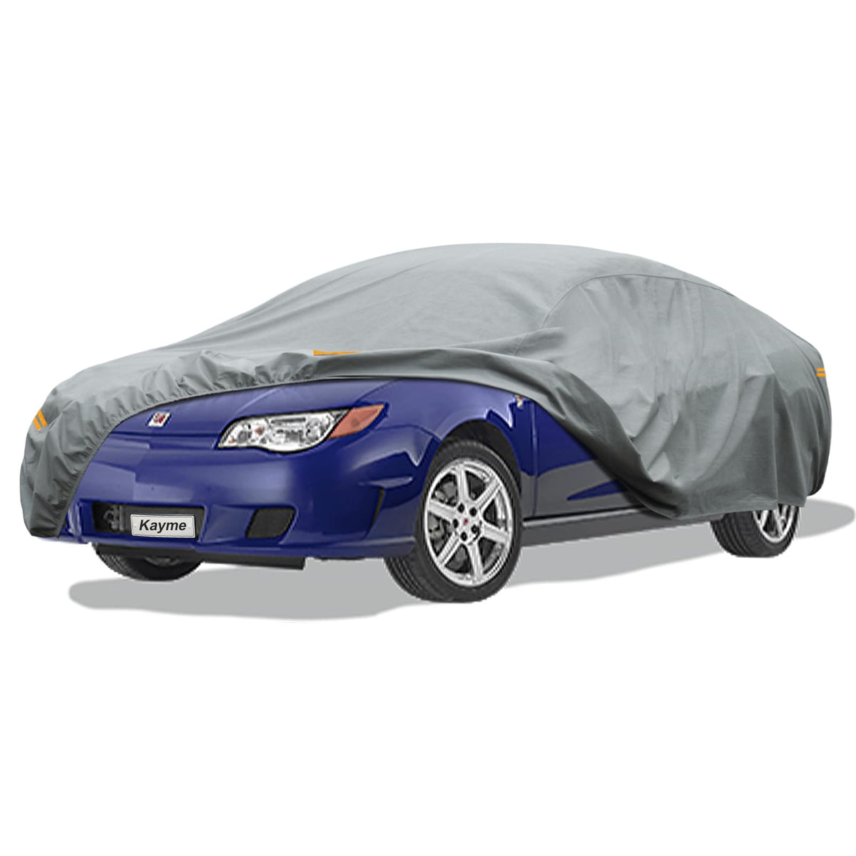 Kayme Heavy Duty Car Cover Custom Fit Saturn Ion (2002-2007) Waterproof All Weather For Automobiles, Full Exterior Covers Sun Ra