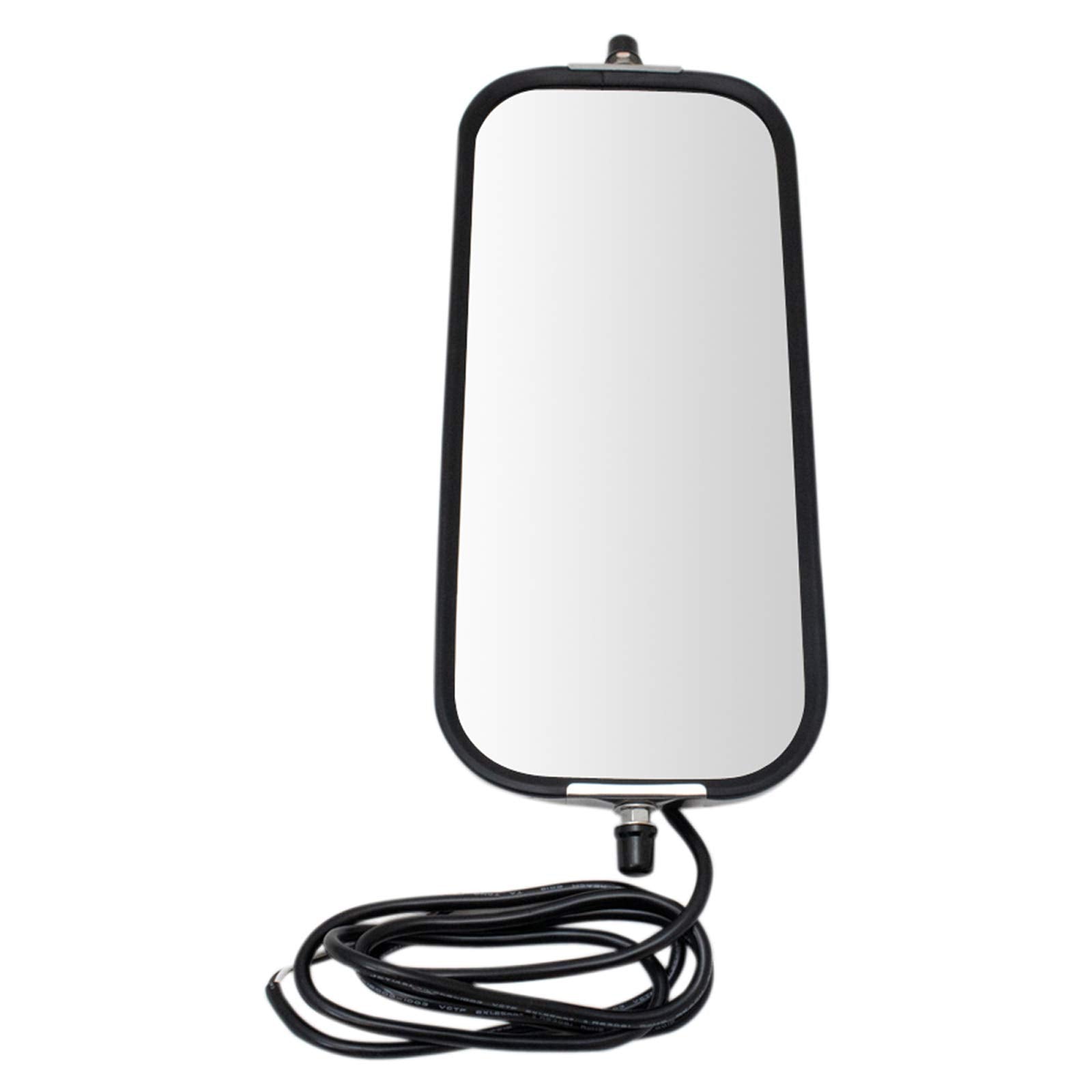 Trq 16'' X 7'' Stainless Steel West Coast Mirror Pair Peak Back Heated Compatible With Hd Truck