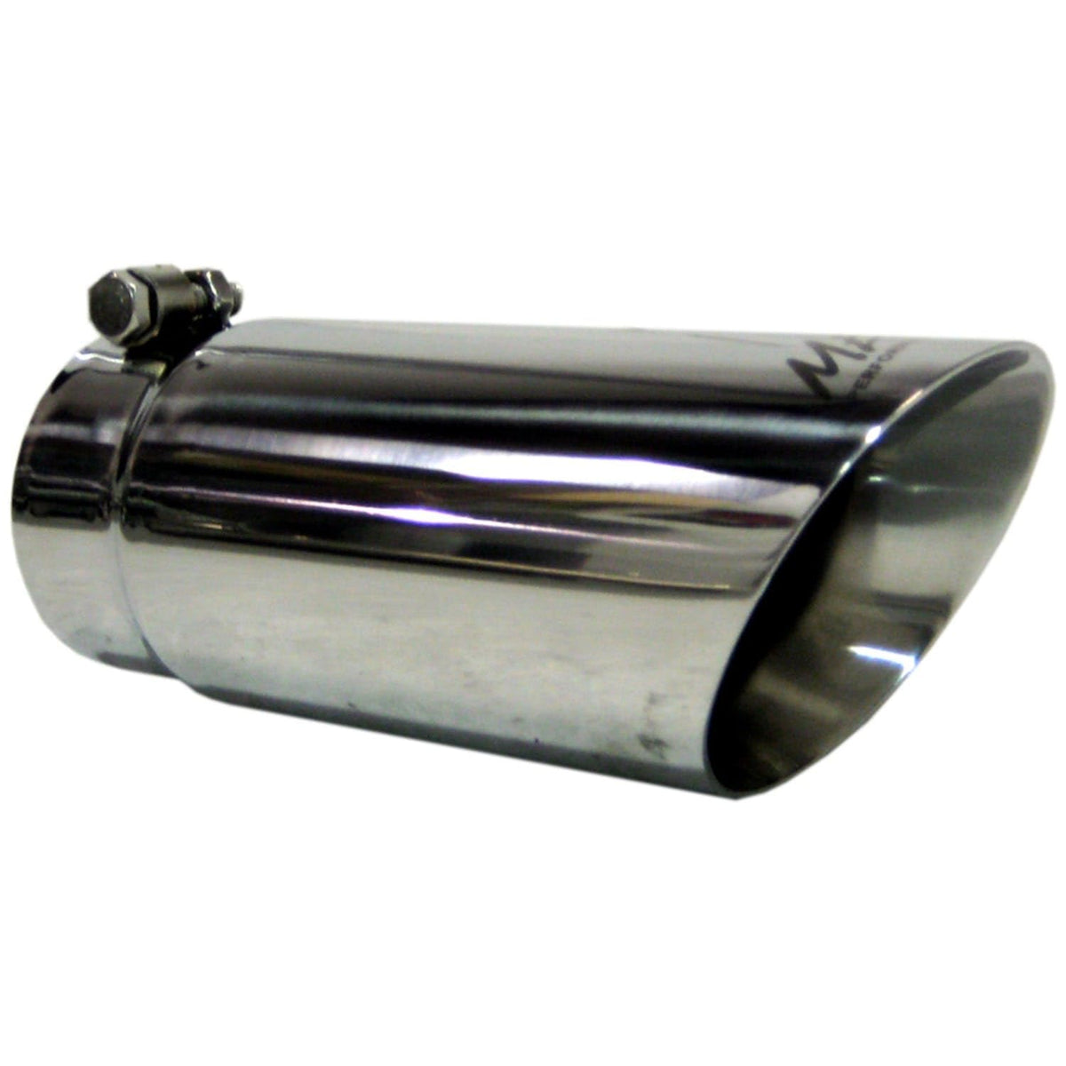 MBRP T5110 3.5'' O.D. 4'' Inlet 10'' Length T304 Stainless Steel Dual Wall Angled Exhaust Tip