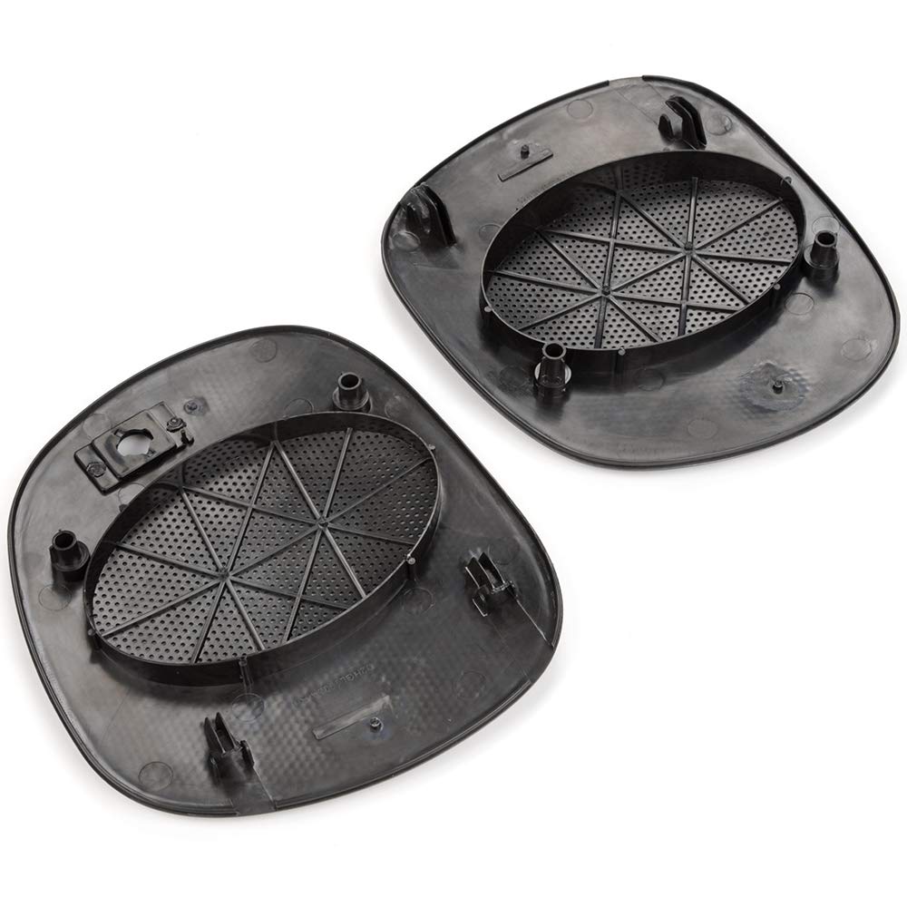 Pit66 Front Speaker Grill Cover Compatible With 98-05 Chevy Blazer/98-05 Gmc Jimmy Black Grille