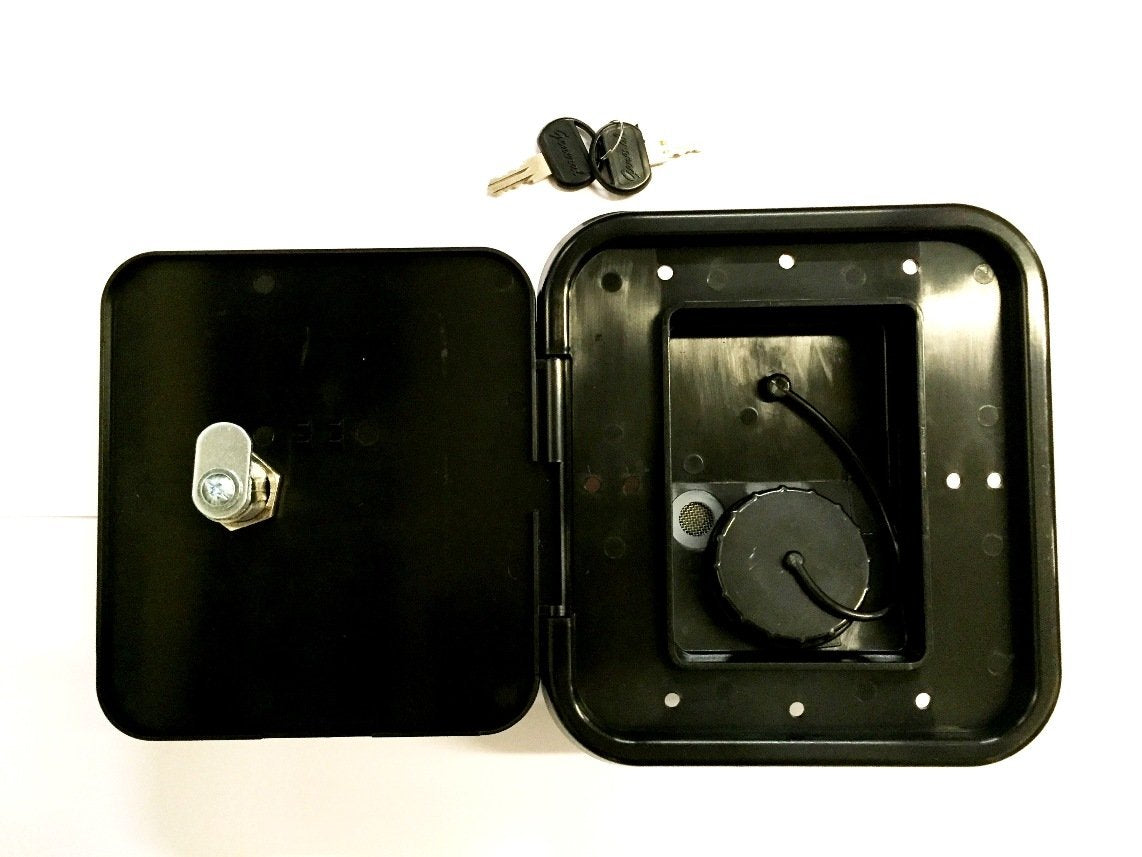 Valterra Black Gravity Water Hatch Fill Dish Lock Keys Rv Trailer