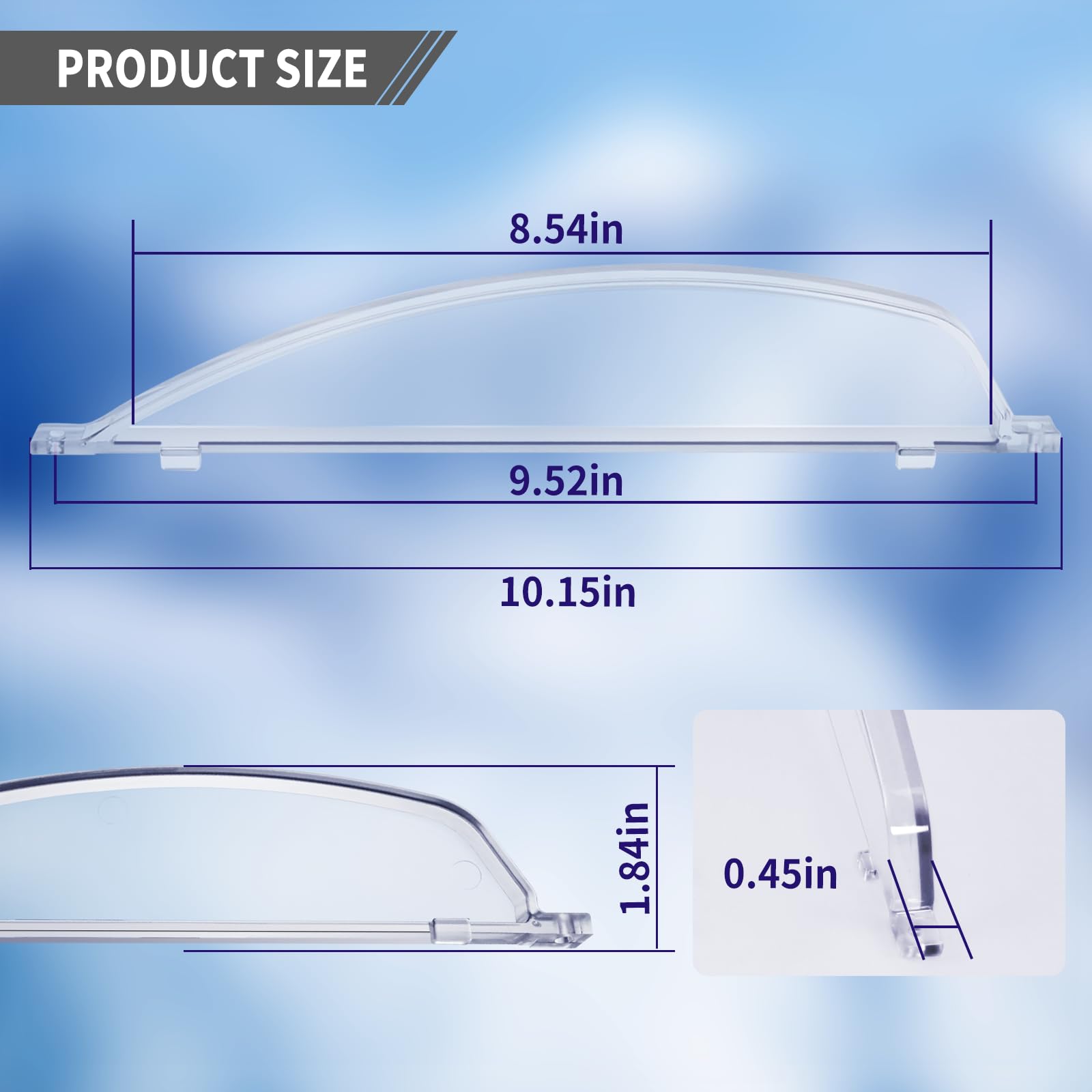 Clear Plexiglass 4810-00 Screen Door Bubble Style Stopper Complete Replacement Kit, Compatible With Dexter Right Hand Screen Doo