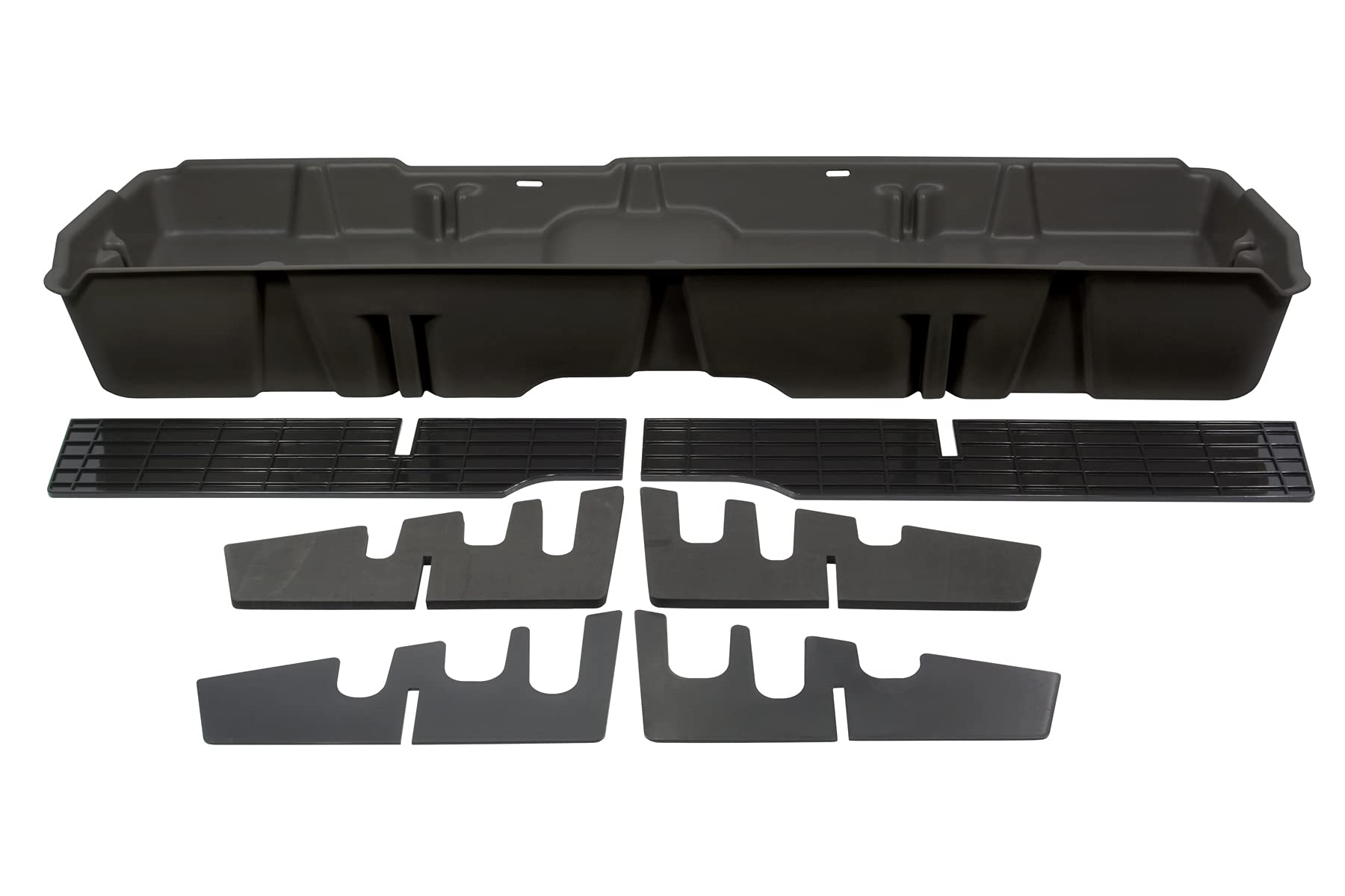 Du-Ha Under Seat Storage Fits 07-13 Chevy Silverado/Gmc Sierra Crew Cab & 07-14 Heavy Duty Crew Cab | Dark Gray Heavy-Duty Back