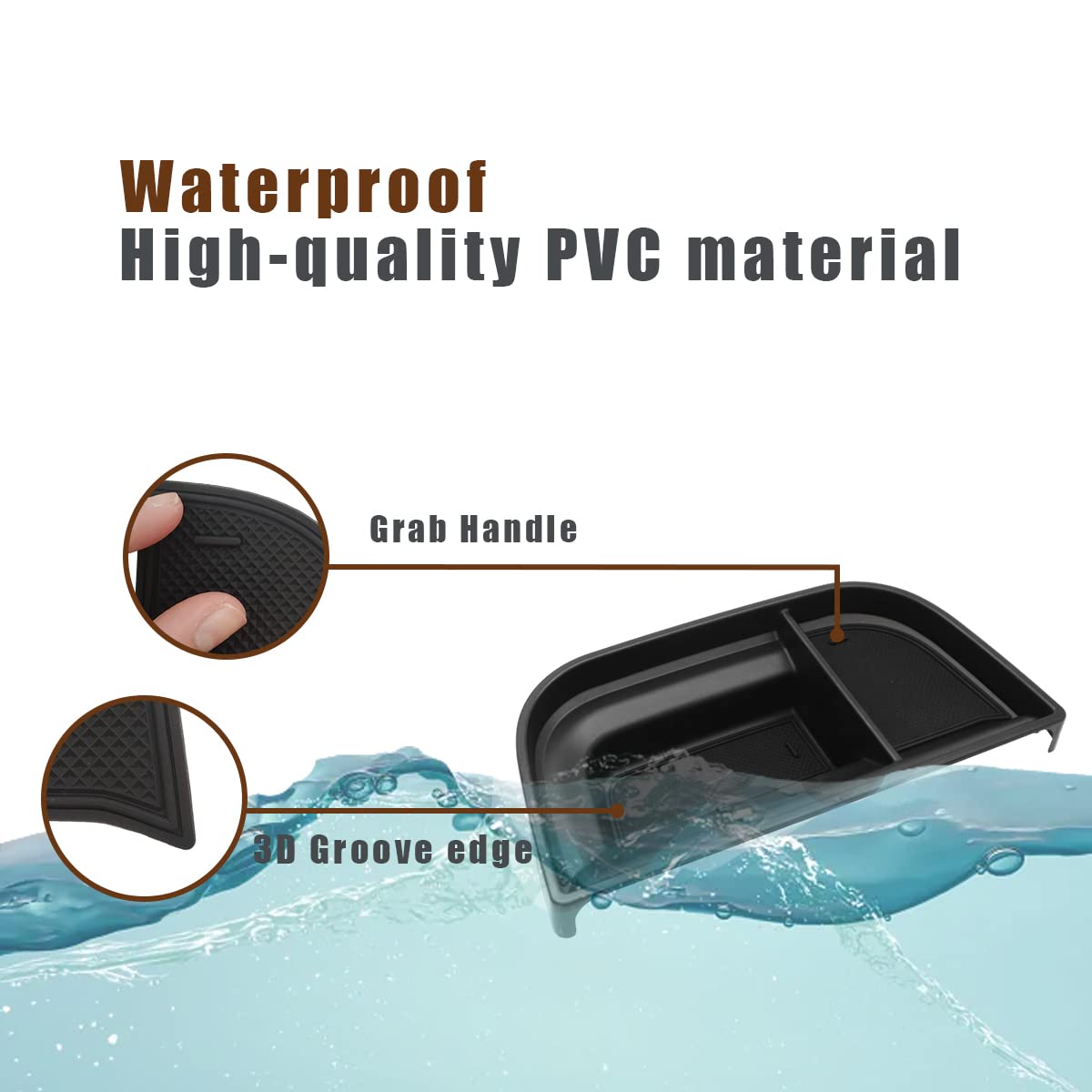 Muslogy Dashboard Storage Tray Compatible with Ford Maverick 2024 2022-2023 Maverick & Hybrid XL XLT Lariat Accessories (Black)