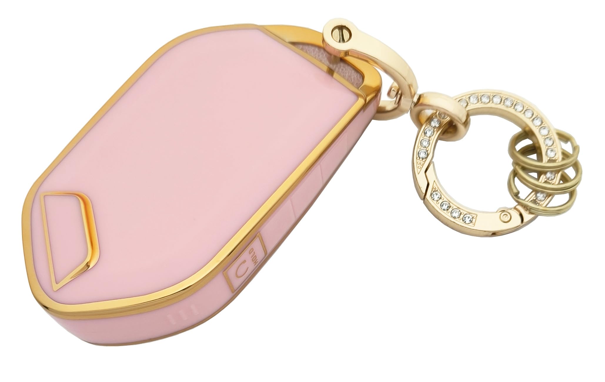 Chyoekey Key Fob Cover Case Shell Keychain For Kia Telluride 2023/2024 Pink (For Kia A)