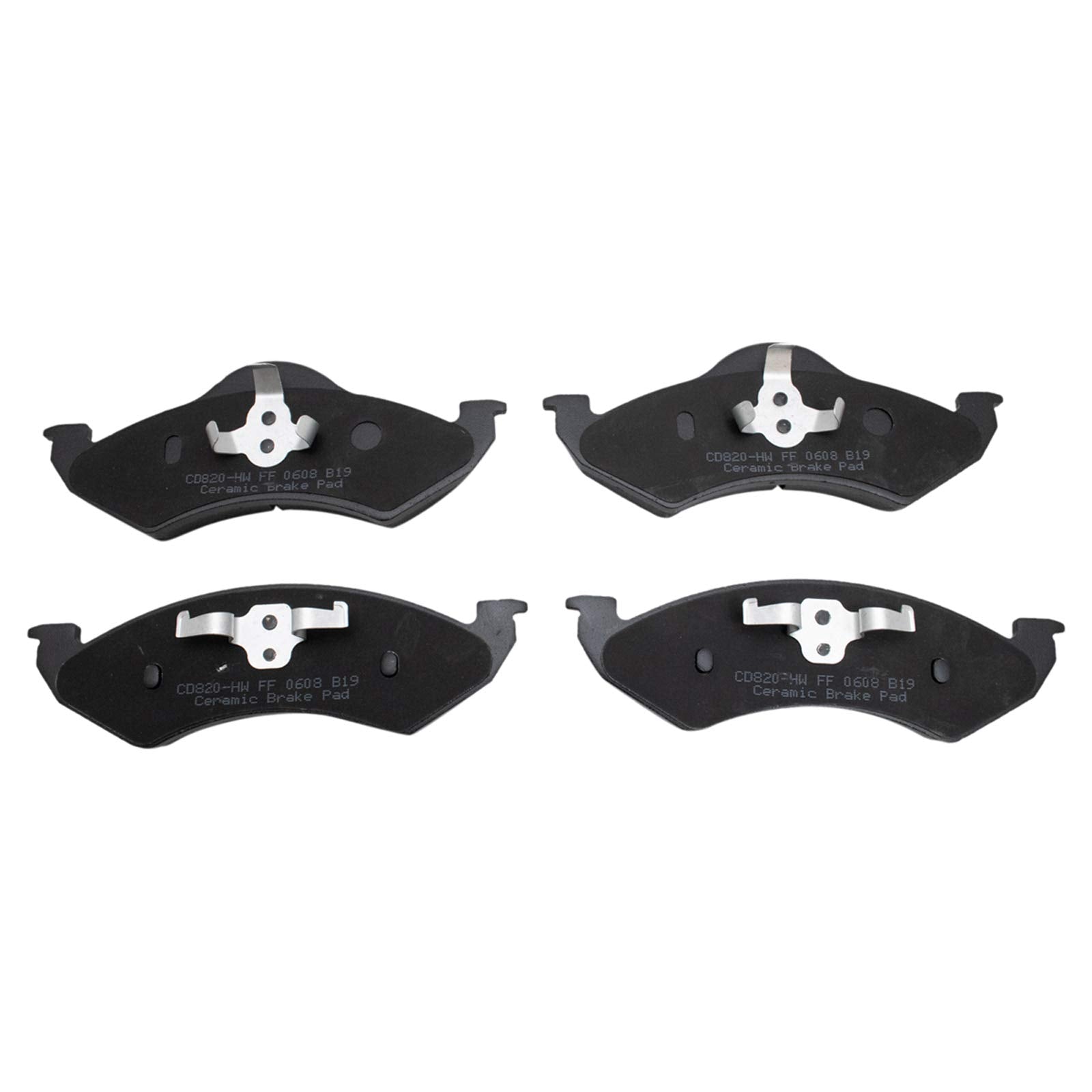 TRQ Front Brake Pads Ceramic Compatible with 2000-2002 Dodge Dakota Durango