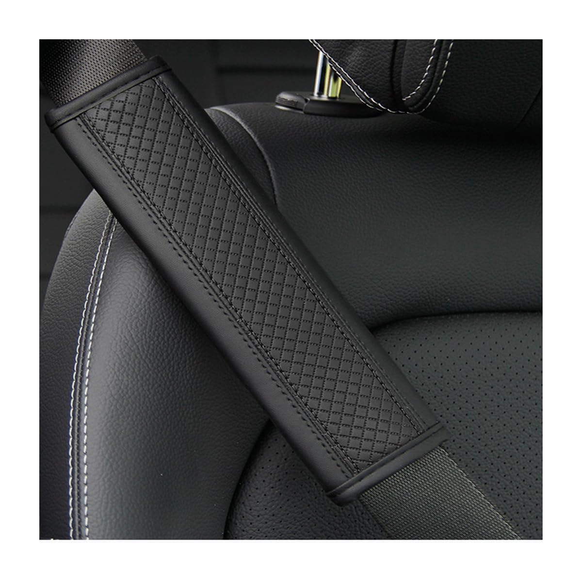 Osilly Car Seat Belt Pads, 2 Pack Fiber Leather Seatbelt Shoulder Strap Covers, More Comfort Driving & Protect Your Neck, Univer
