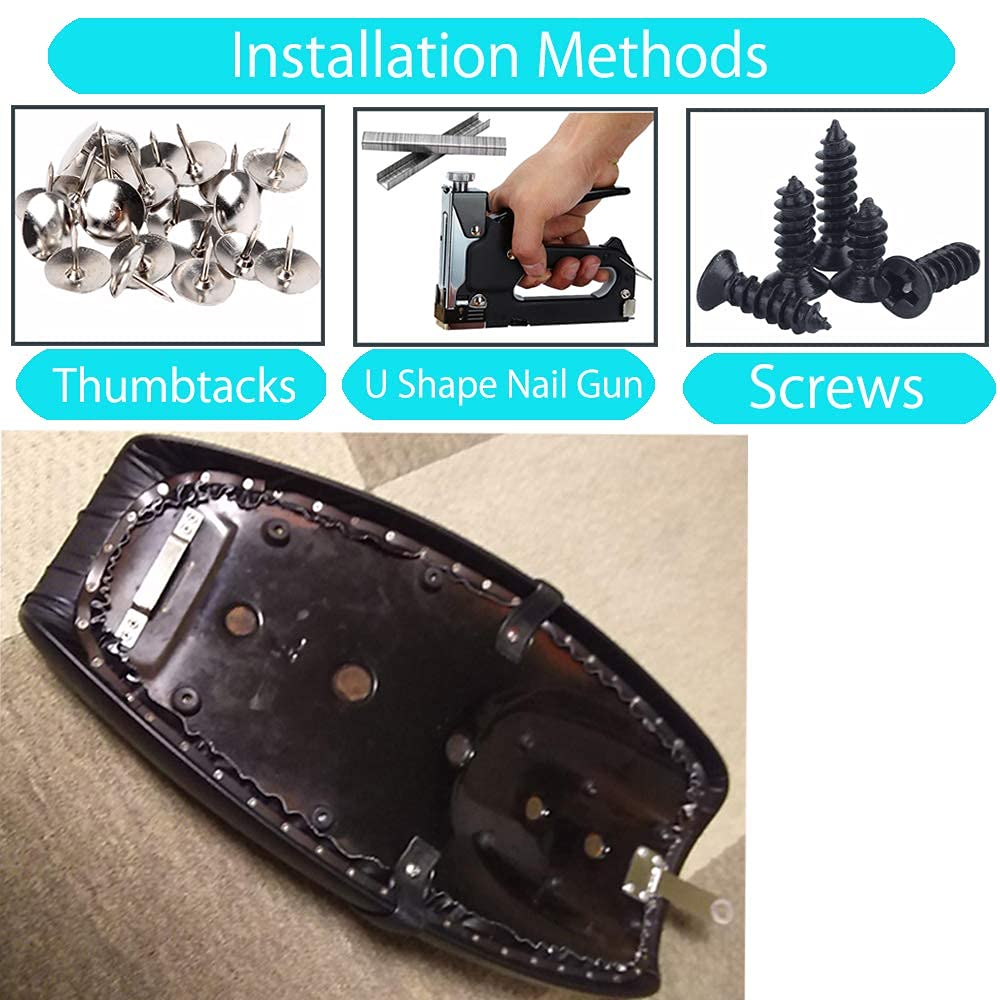 Anlstart Motorcycle Seat Cover, Universal Motorcycle Flexible Diy Seat Protector 39.37 X 27.56 Inch/100 X 70 Cm Black