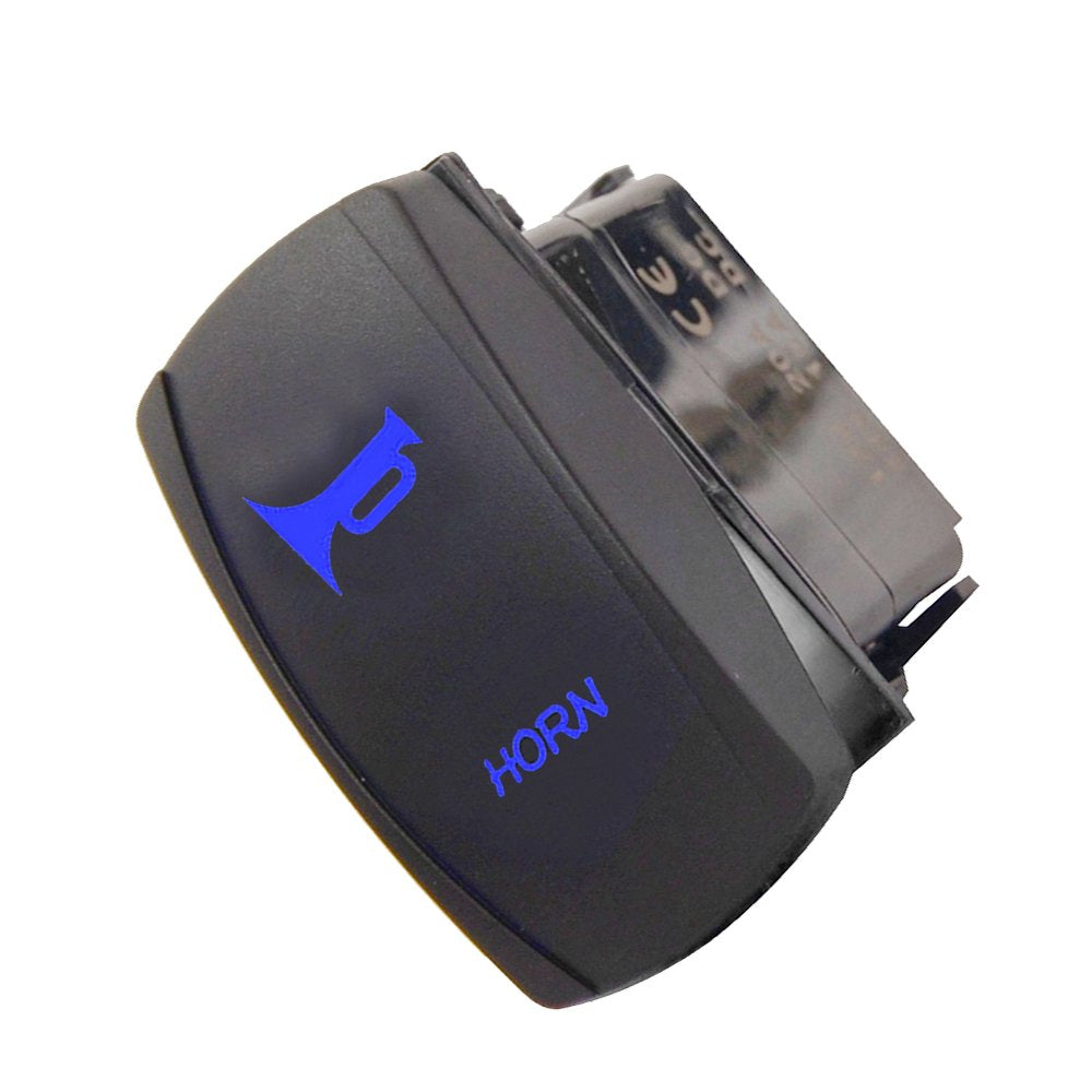 Esupport Car Motor 12V 20A Light Button Rocker Toggle Switch Momentary Blue Led Horn Light Speaker 5Pin