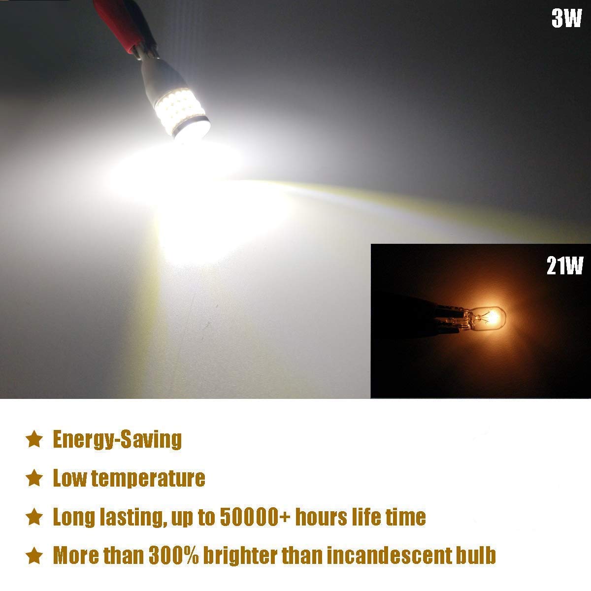 Ibrightstar Newest 9-30V Super Bright Error Free 921 T15 912 W16W Led Bulbs With Projector Replacement For Back Up Reverse Light