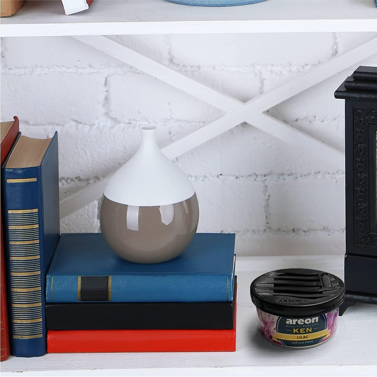 Areon Ken Car Air Freshener - Vanilla Scent, Long-Lasting Fragrance - Portable Fragrant Deodorizer With Adjustable Odor Output - Automobile Accessories & Essentials - 1.23 Oz. Cans, Pack Of 4