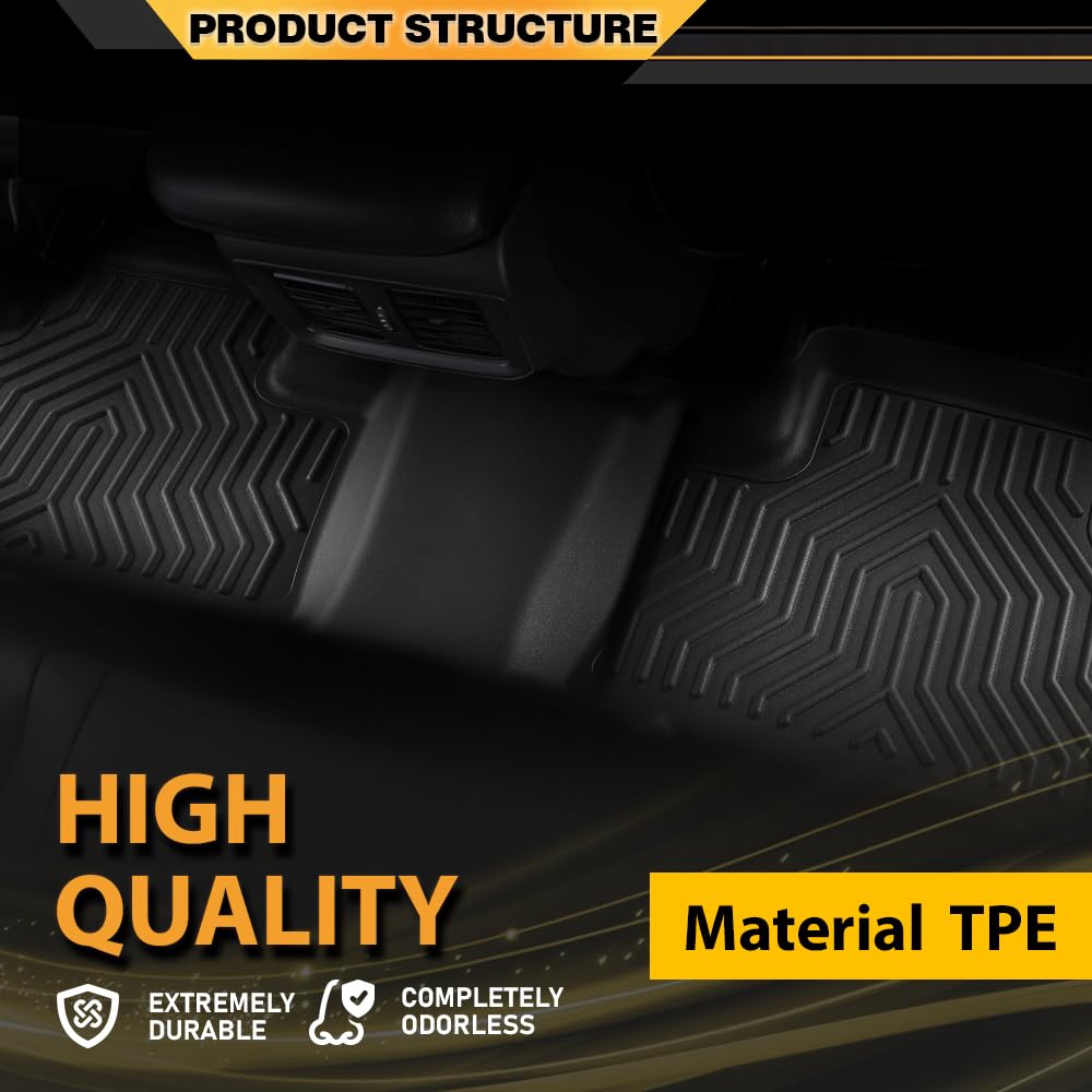 G-PLUS Floor Mats Cargo Liners Compatible with Toyota 4Runner 2013-2024/Fit Lexus GX460 2014-2023 TPE Floor Liner All Weather Fu