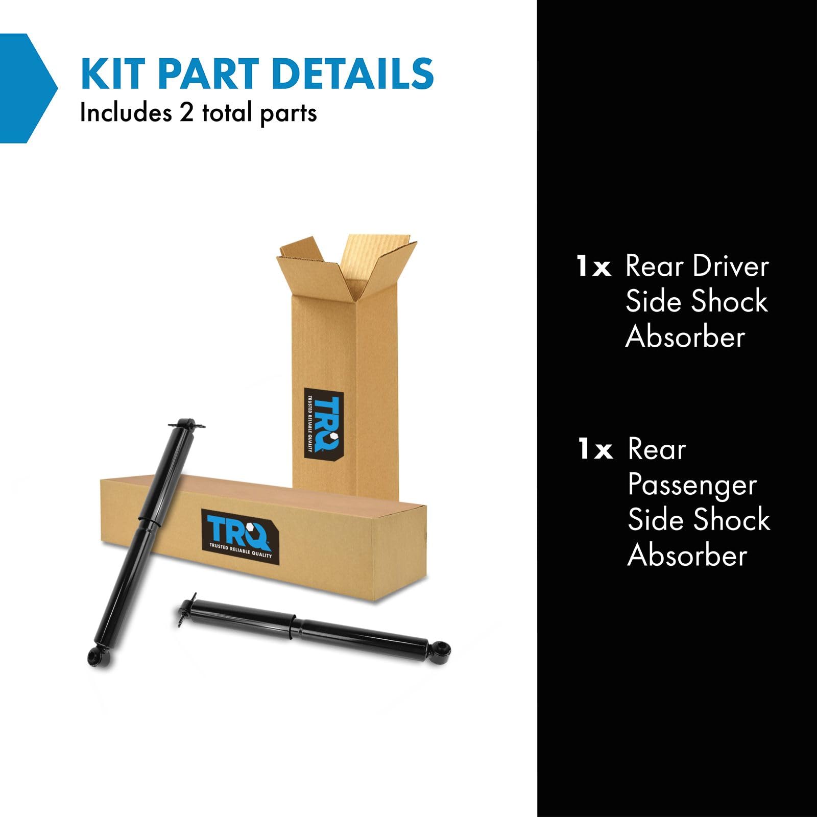 Trq Rear Shock Absorber Set Compatible With 2004-2012 Chevrolet Colorado Gmc Canyon 2006 Isuzu I-280 2007 I-290
