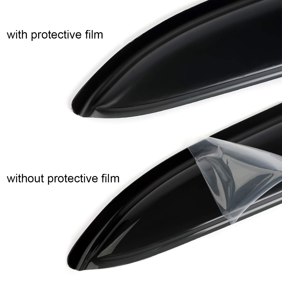 4Pcs Original Shatterproof In-Channel Style Window Rain Guards Shield Side Wind Deflectors Dark Smoke Vent Window Visor For 2001