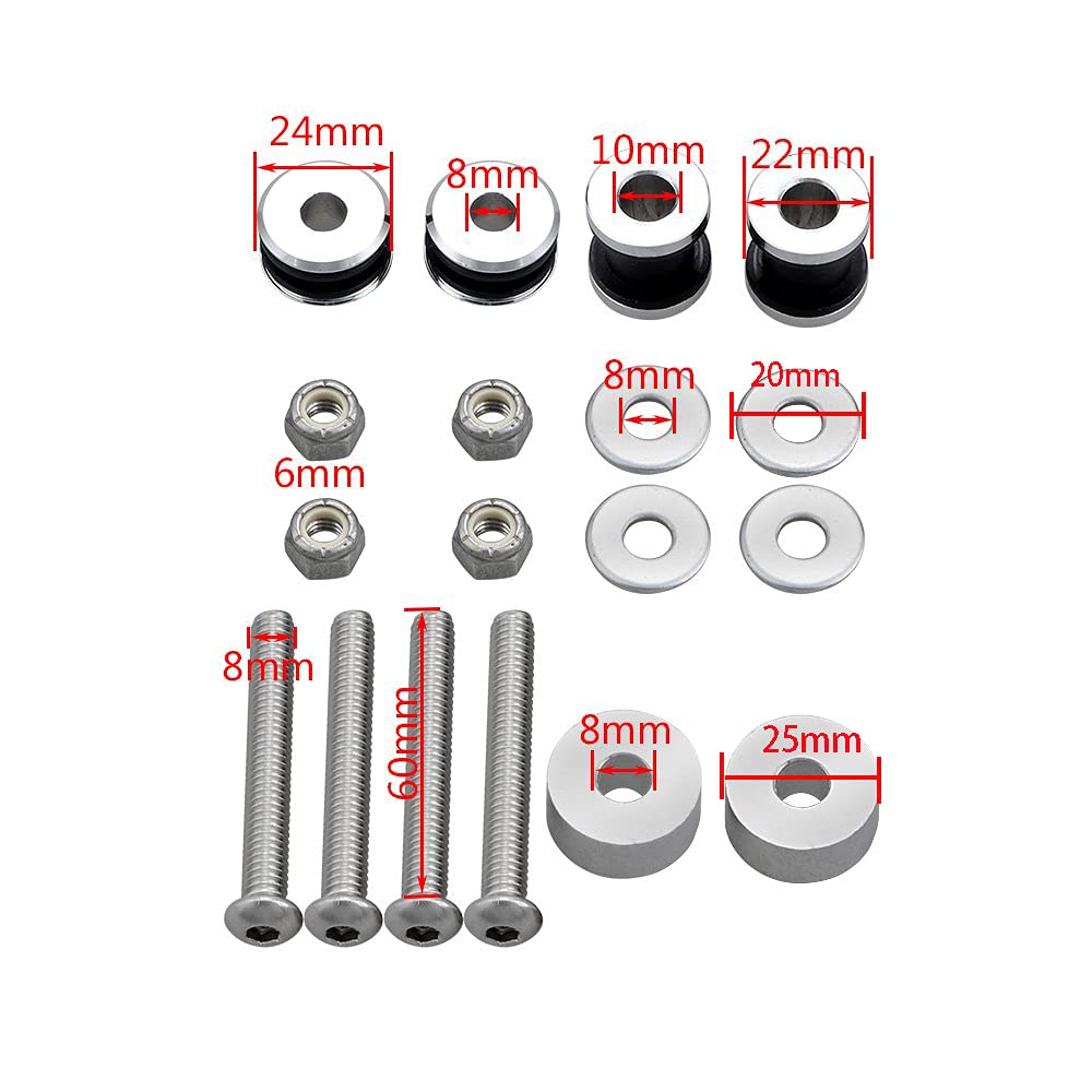 XYZMT Harley Docking Hardware Kit - Chrome Aluminum Fit for Softail Fatboy Heritage Low Rider 1984-2022