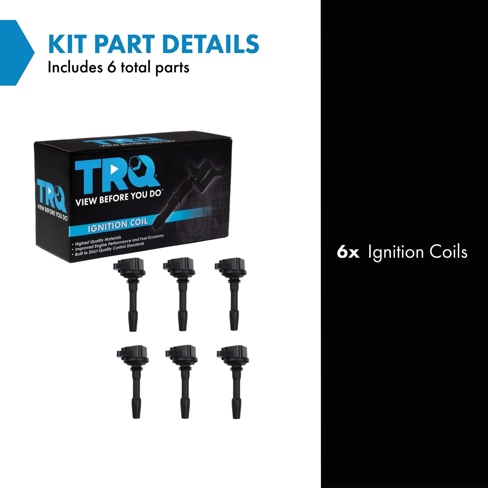 Trq Ignition Coil Set Compatible With 2020-2021 Ford Explorer 2018-2021 F-150 Police Interceptor Utility 2020-2023 Transit-150 T