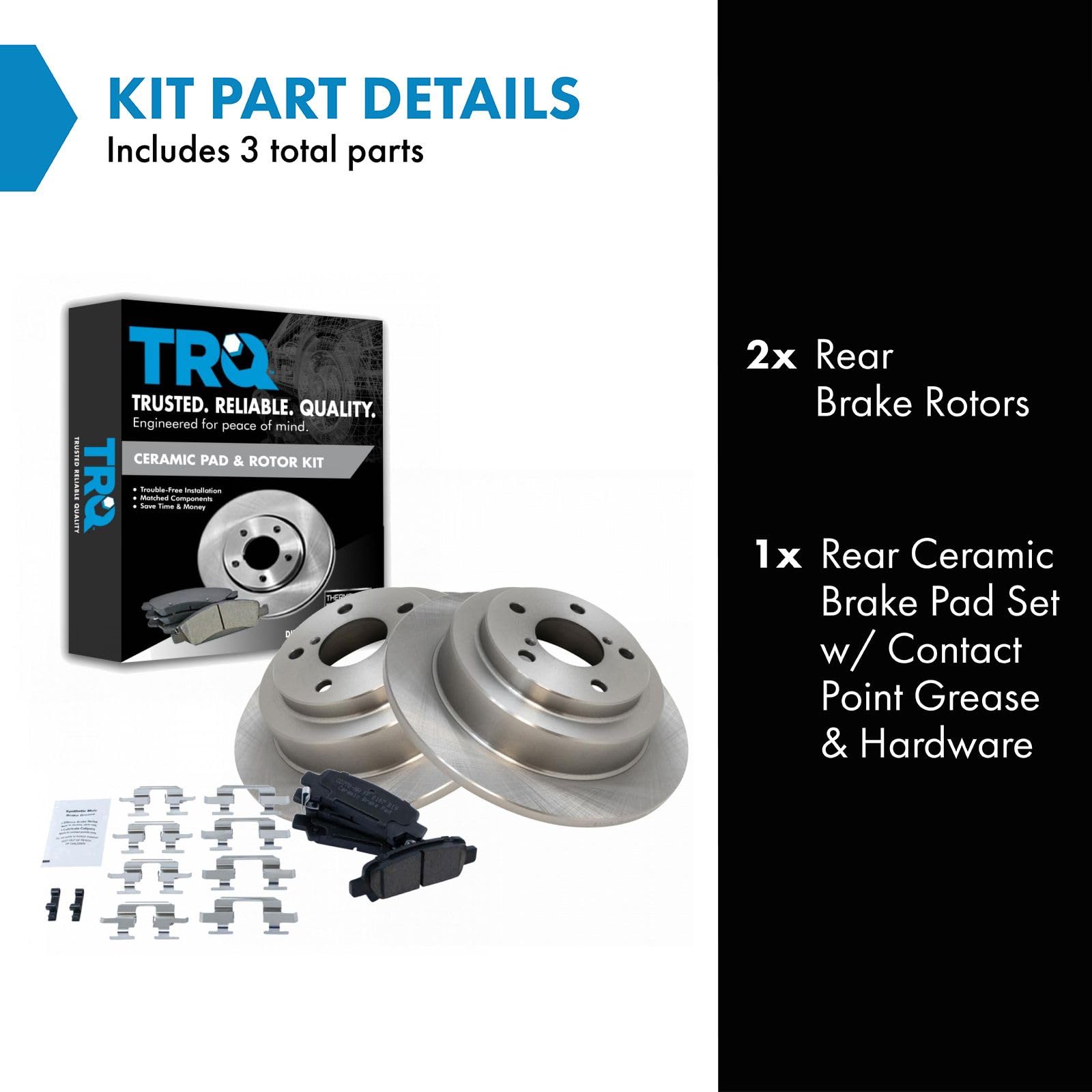 TRQ Ceramic Brake Pad & Rotor Set Kit for Subaru Impreza Forester