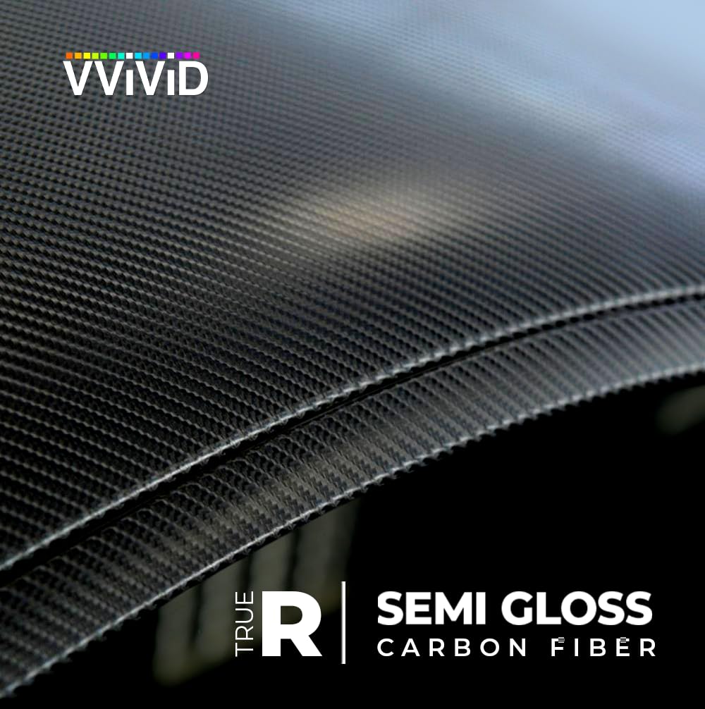 Vvivid Black True R Carbon Fiber Vinyl Wrap Roll With Air Release Technology (50 Foot By 5 Foot (Full Car Wrap Roll))