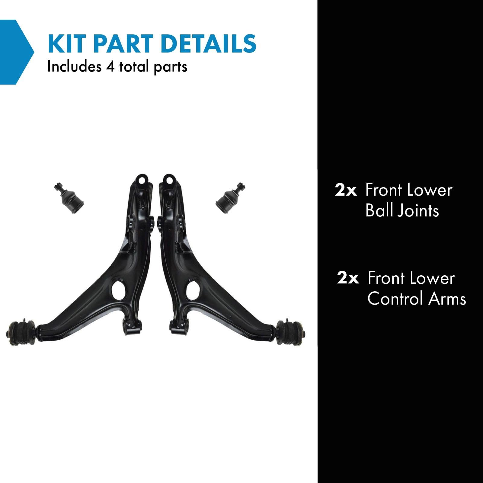 Trq Front Lower Control Arm With Ball Joint Set Compatible With 1999-2000 Honda Civic