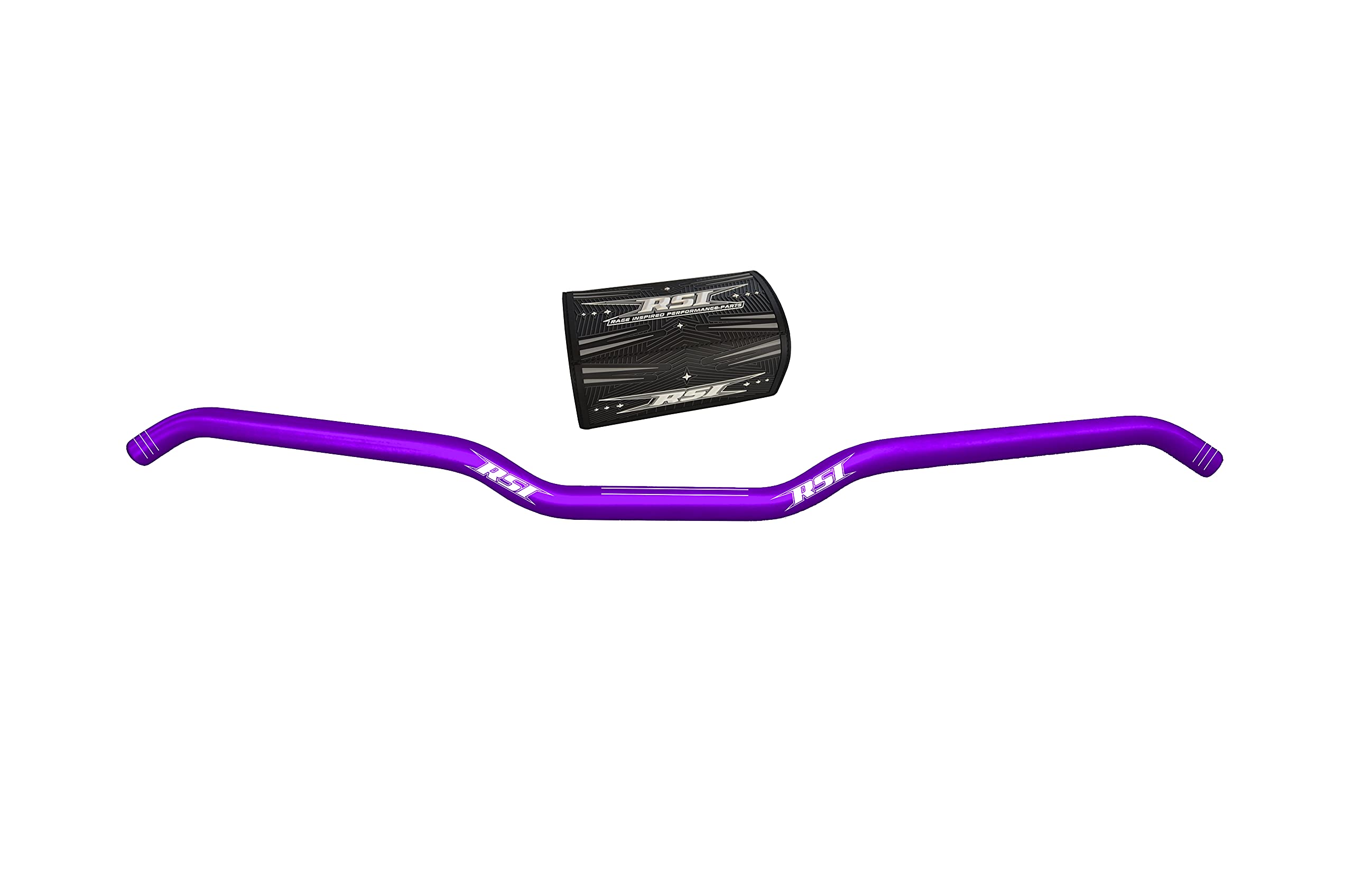 Hustler Aluminum Handlebar 1 Rise Hooked End Handlebar - Purple