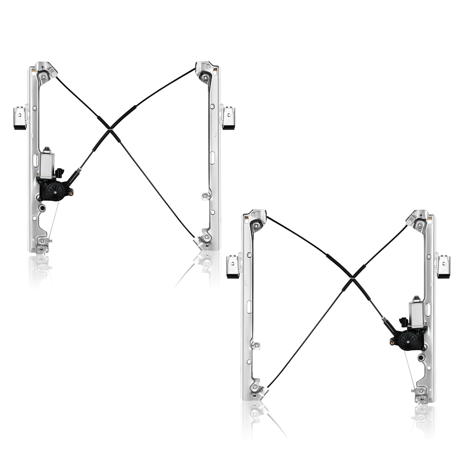 OVANOH Pair Front Driver & Passenger Power Window Regulator w/Motor Compatible for Chevy Silverado Tahoe Suburban Avalanche Cadi