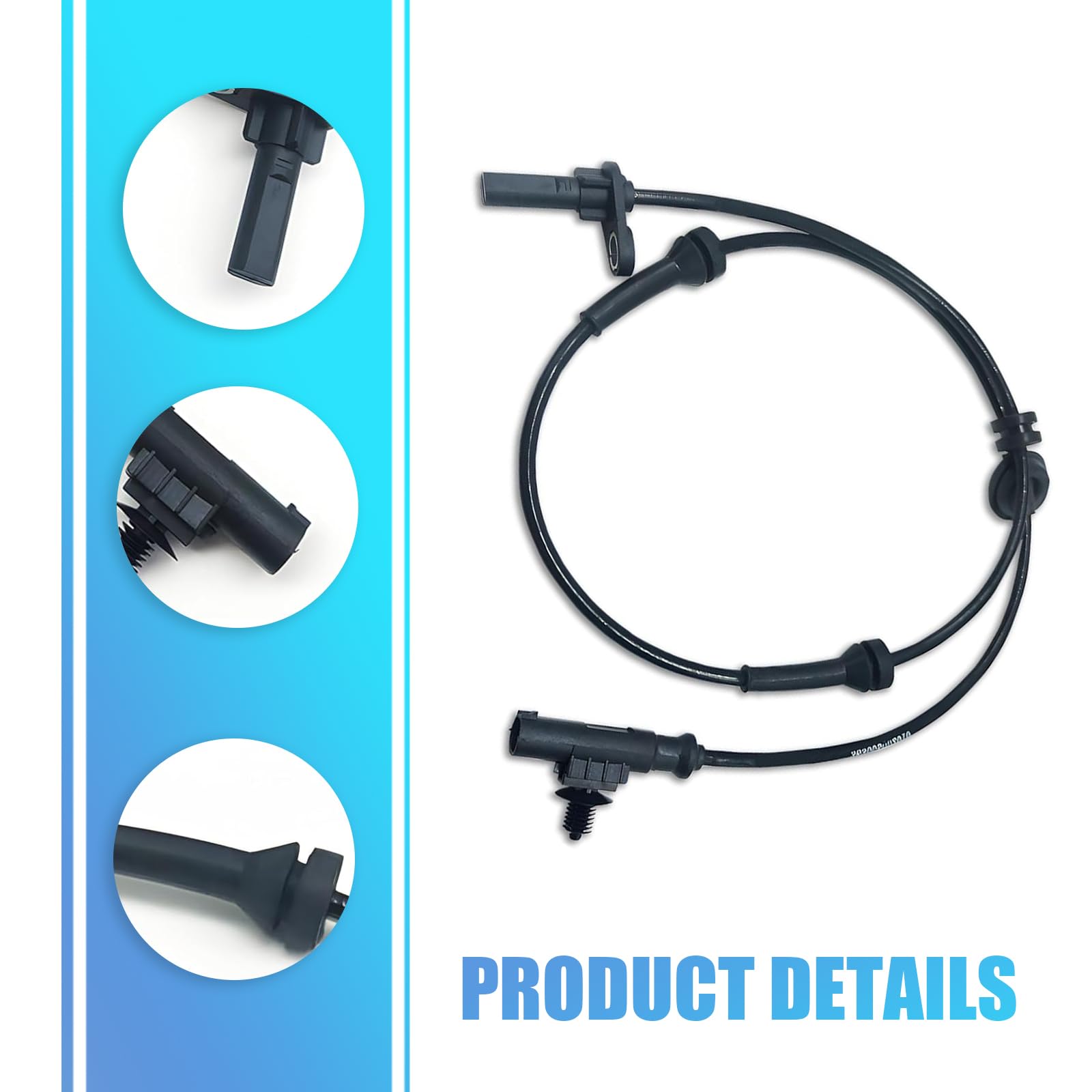 dawfall Pack-1 Automobile Wheel Speed Sensor, Anti-Lock Brake System Rear Left ABS Sensor, Directly Installed Standard Accessori