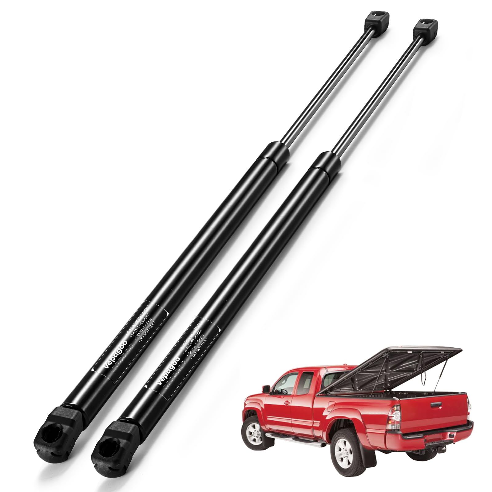 Vepagoo C1622187 26In 50Lbs/222N Gas Shock Strut Lift Support For Tonneau Undercover Snugtop Snuglid Leer Truck Bed Cover, Set O
