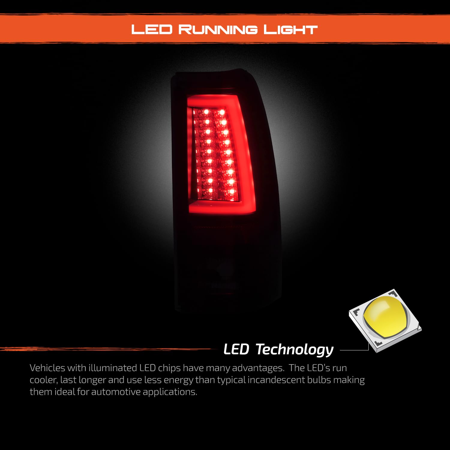 Akkon - For 03-06 Silverado 05-07 Silverado Hybrid Pickup Truck Black Smoked Rear V2 Led Tail Lights Brake Lamps