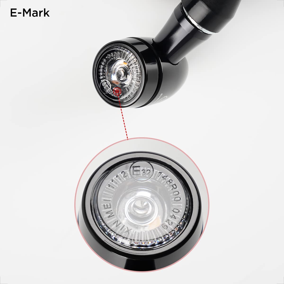 Evermotor Mini Bullet Motorcycle Turn Signals For Harley - Led Blinkers Amber Light, Cnc Machined, Aluminium Alloy - 12V Front R