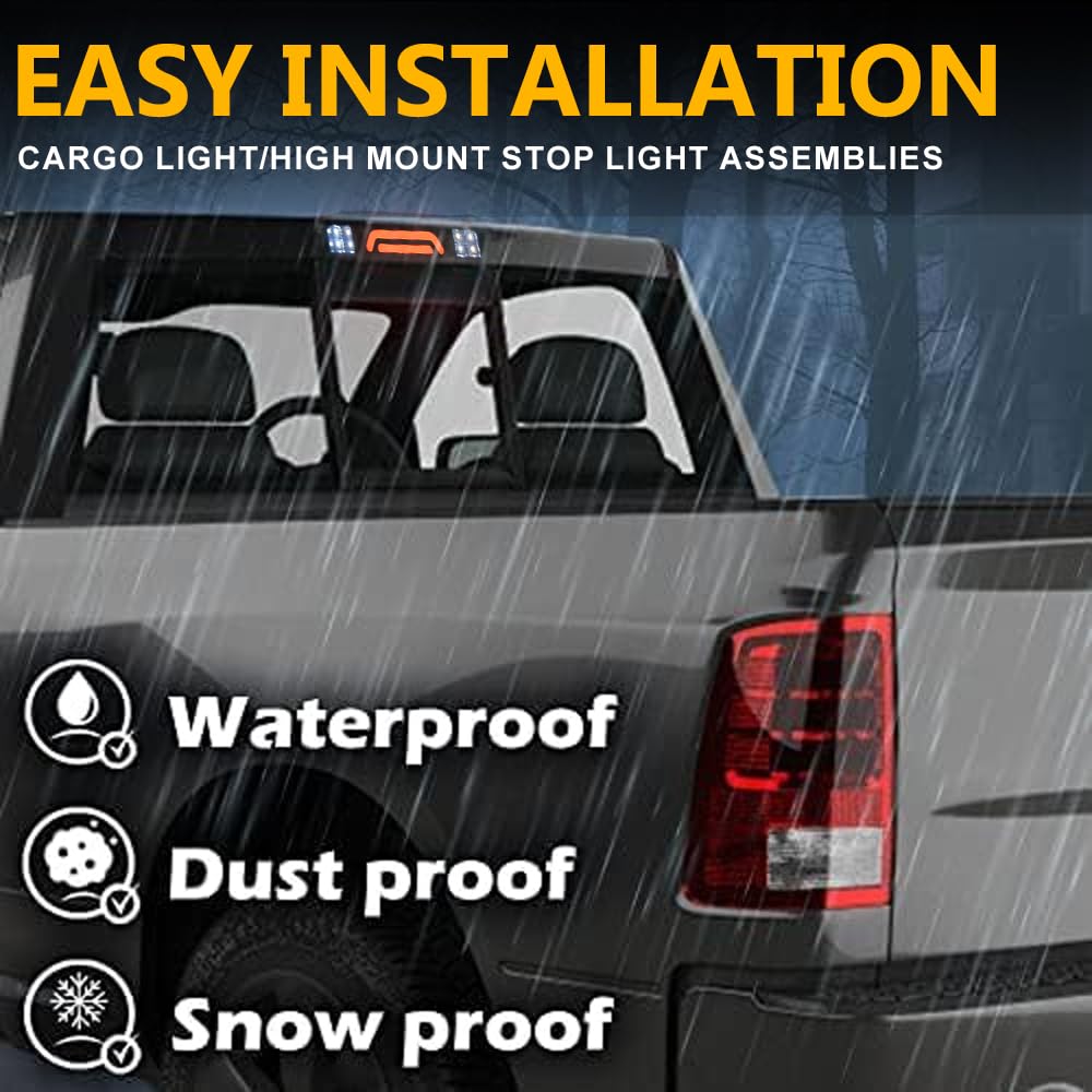 G-Plus Led Third Brake Light Compatible With Ford F250 F350 F450 F550 Super Duty 1999-2016 Rear 3Rd Cargo Led Tail Lamp Smoky Le