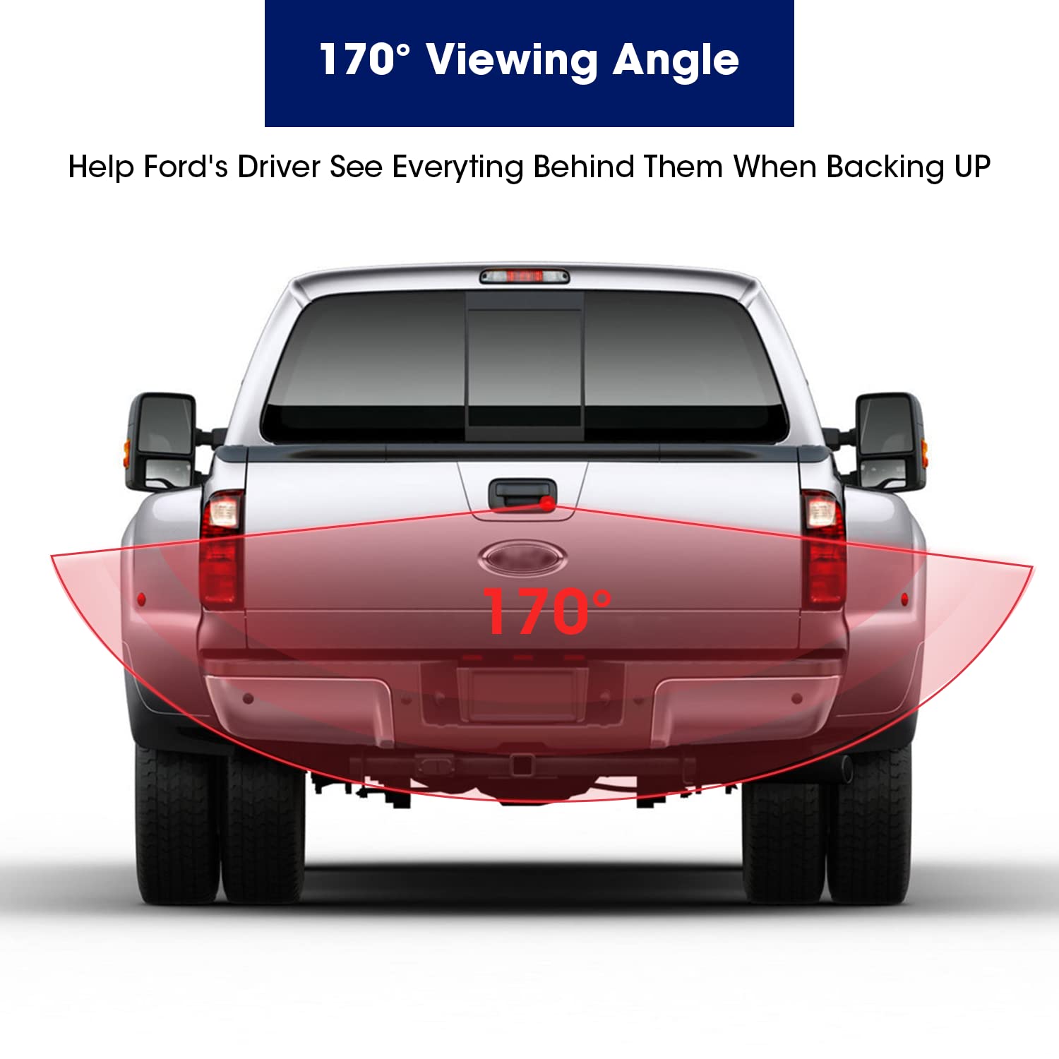 Leadsign Tailgate Handle With Rear View Backup Camera Replacement For Ford F150(2005-2014), F250/F350/F450/F550(2008-2016), Rca