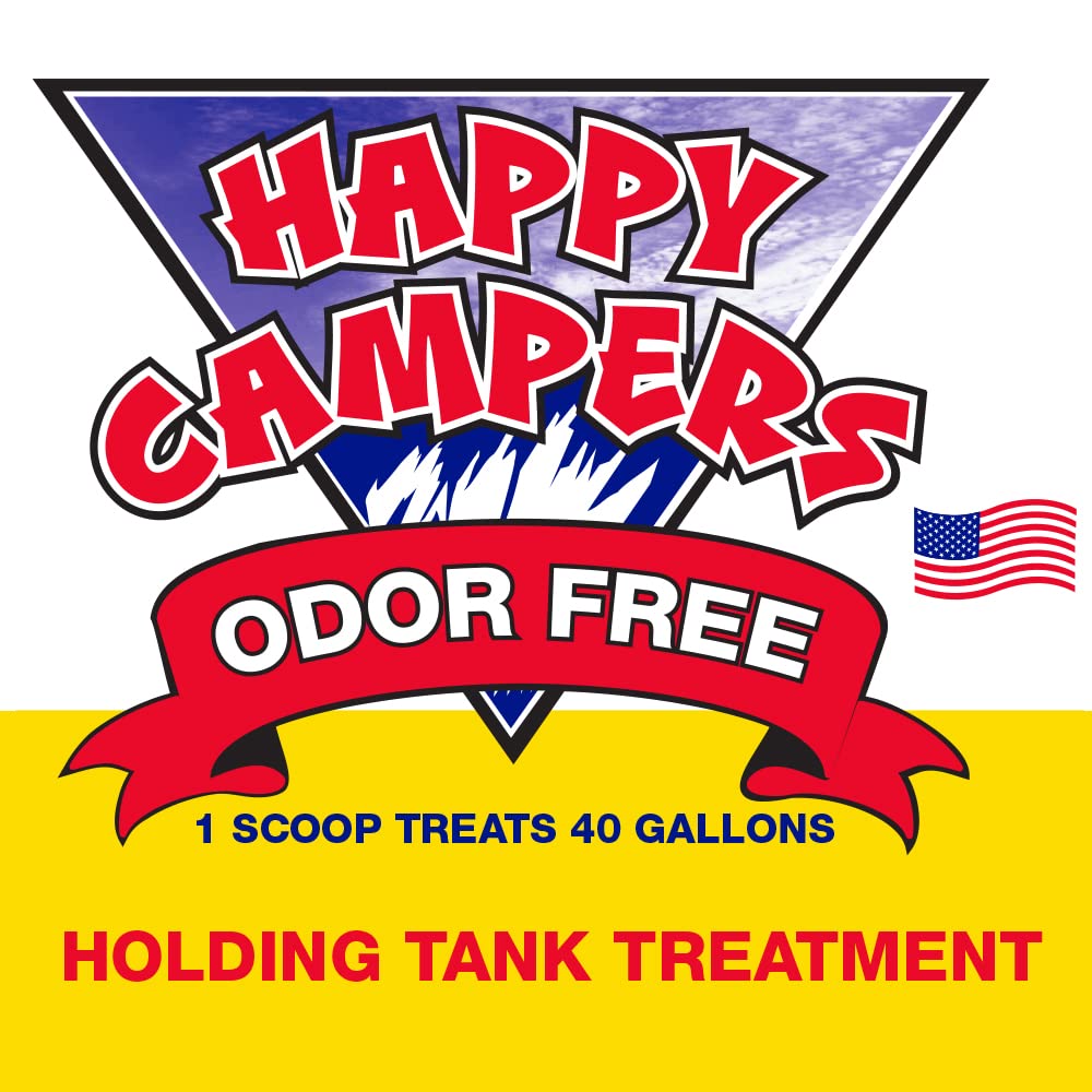 Happy Campers 64 oz RV Holding Tank Treatment - Powerful Odor Control for Total Cleanliness - White, Pack of 1