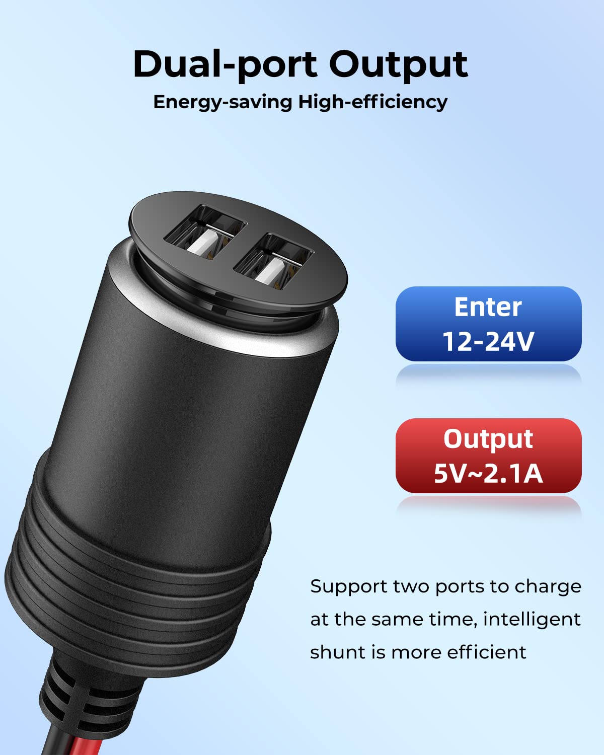 Foruly Motorcycle Usb Charger, Dual Usb Port Water Proof Motorcycle Phone Charger For Honda Crf300L Crf250L 2017-2022, Usb Motor