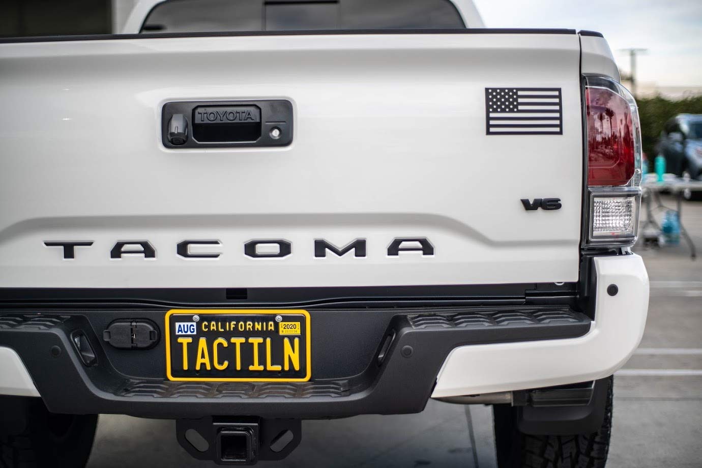 Tactilian Original Black American Flag Magnetic Decal Stickers - Made In Usa Flag Cut-Outs For Trucks - Set Of 2 Tactical Car De
