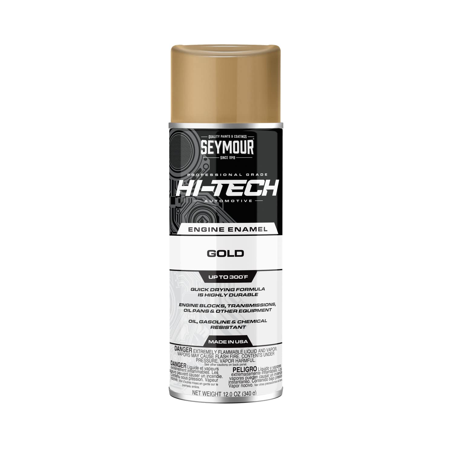 Seymour En-50 Hi-Tech Engine Spray Paint, Universal Gold 12 Ounce (Pack Of 1)