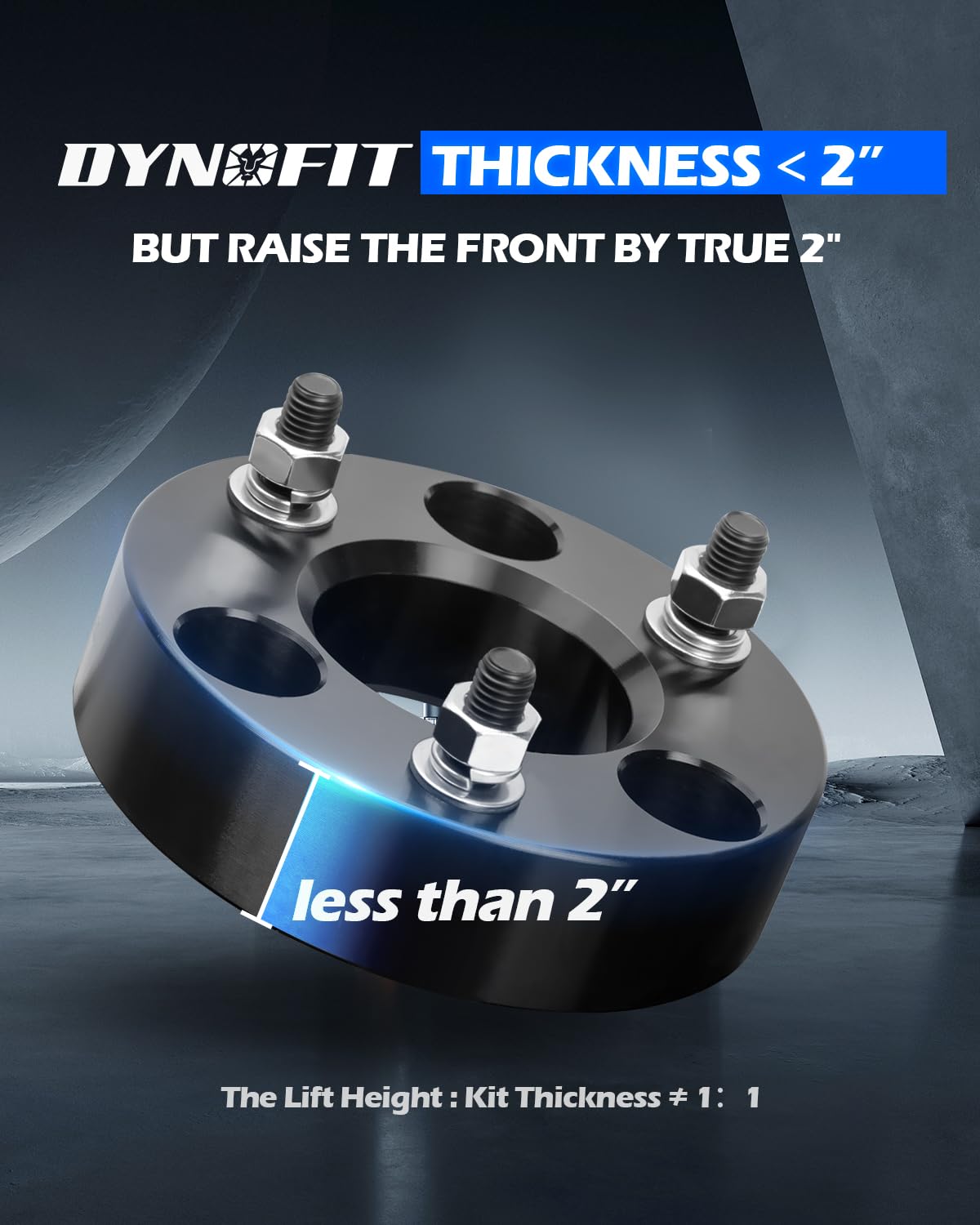 2'' Front Leveling Lift Kits For 2006-2023 Dodge Ram 1500 4Wd, 2005-2011 Dodge Dakota 2Wd, Dynofit Raise 2 Inch Front Strut Spac