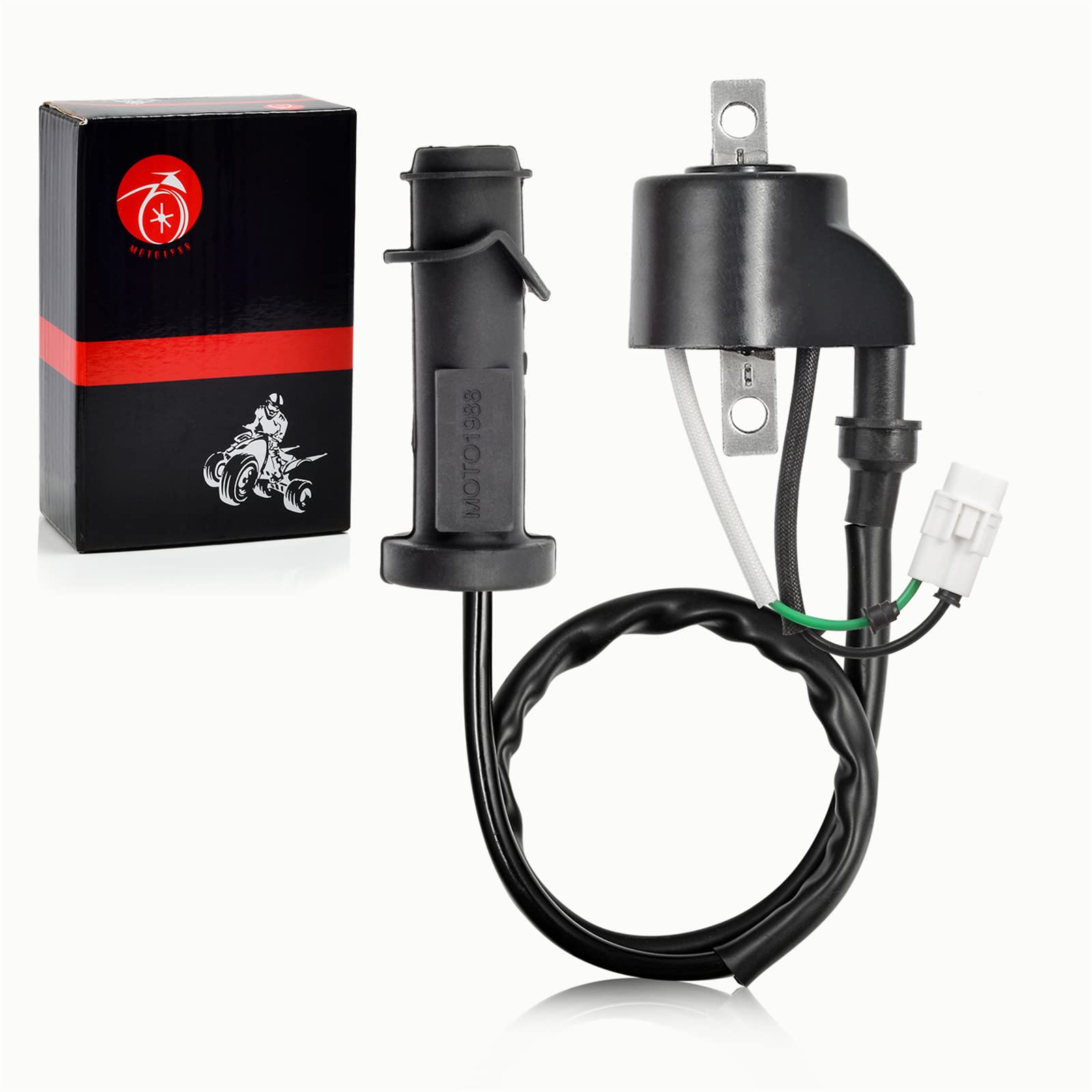 Ignition Coil Pack & Spark Plug Cap Compatible With Arctic Cat 650 4X4 H1 Automatic 2006-2011 Prowler 650 H1 2007 2008 Prowler Xt 650 H1 2007 2008 2009 0824-036 0824-049