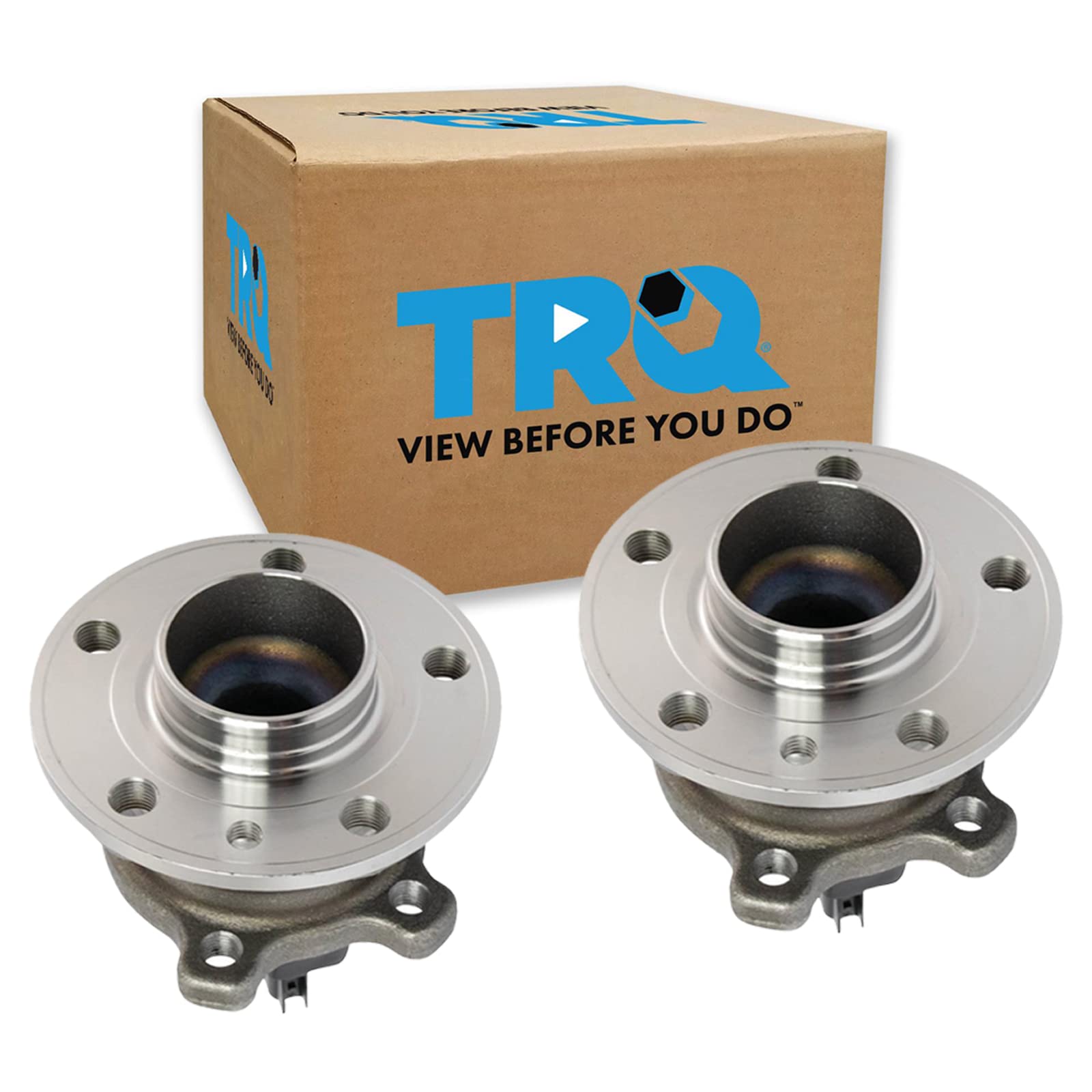 Trq Rear Wheel Hub Bearings Assembly Set Compatible With 2015-2018 Volvo S60 2014-2016 S80 V60 Xc70